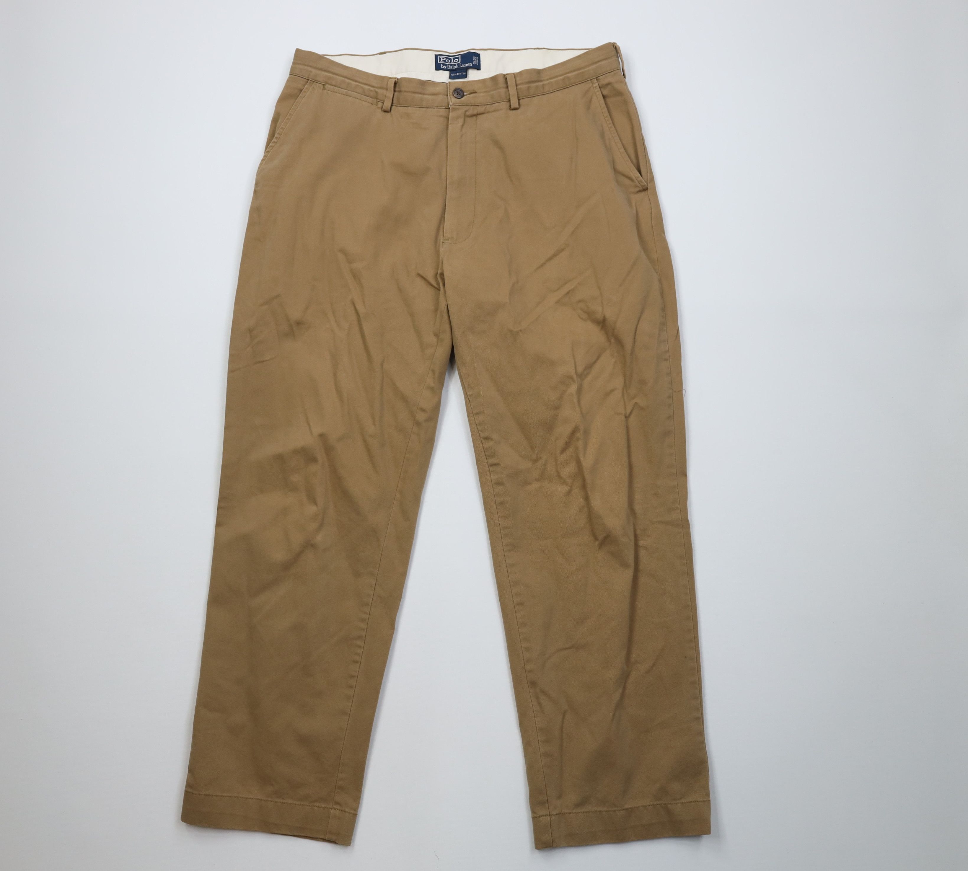 Ralph Lauren Vintage 90s Ralph Lauren Wide Leg Chino Pants Trousers Khaki Size US 36 / EU 52 - 1 Thumbnail