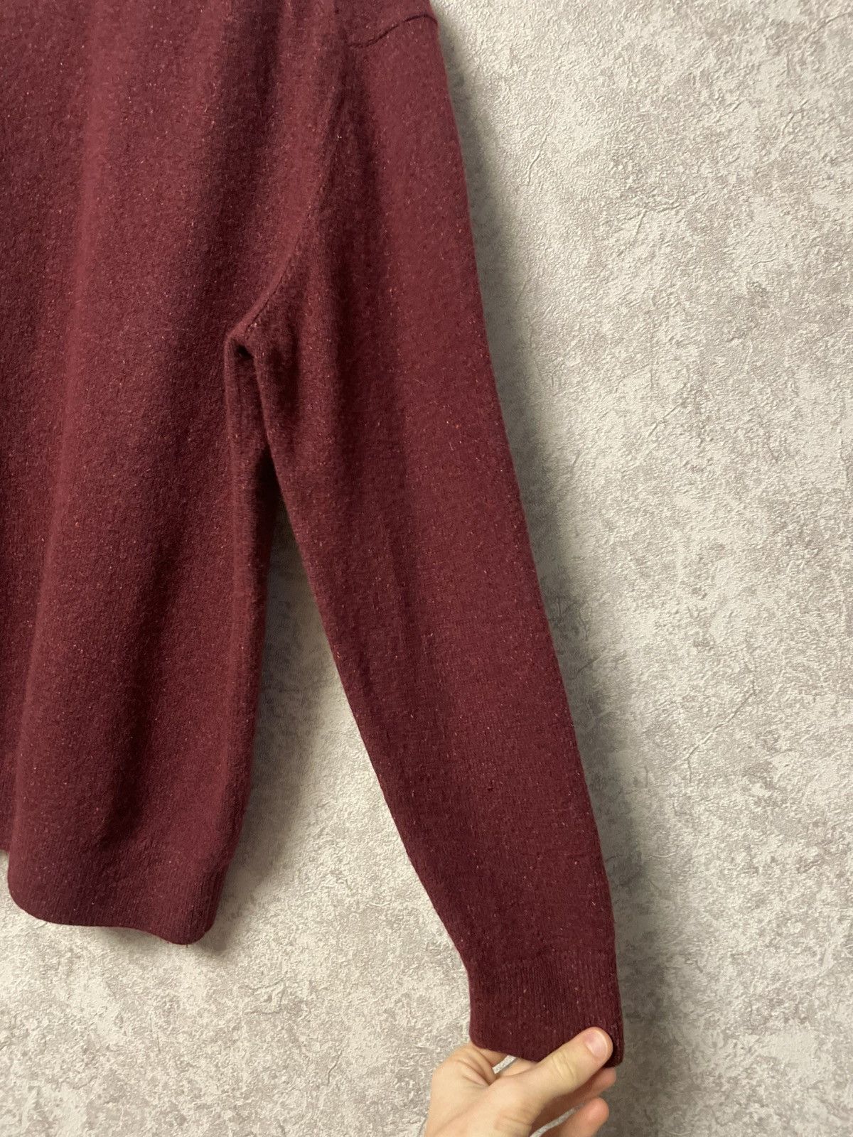 Barbour Vintage Barbour Burgundy Wool Sweater Crewneck Size US M / EU 48-50 / 2 - 17 Thumbnail