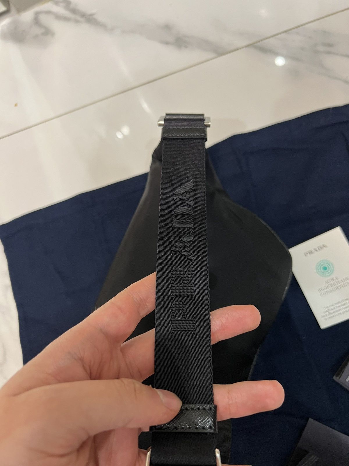 Prada 1690$ Prada Re-Nylon and Saffiano leather belt bag Size ONE SIZE - 11 Thumbnail