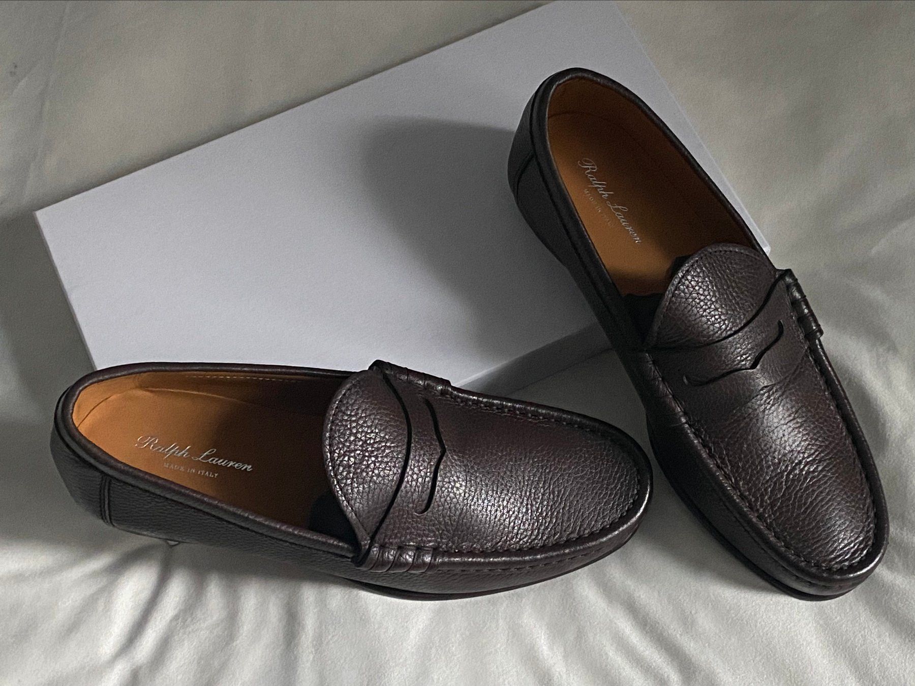 Ralph Lauren Purple Label RL Purple Label "Chalmers" Pebble Grain Loafers - New Size US 9 / EU 42 - 1 Thumbnail
