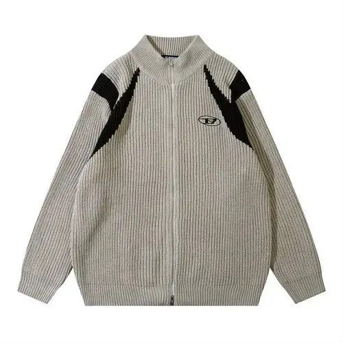 Other GrayFull Zip Star Knit Sweater Size US L / EU 52-54 / 3 - 1 Thumbnail