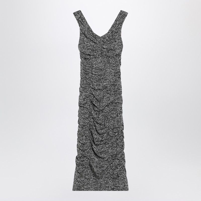 Dolce & Gabbana Dolce&Gabbana Diagonal Print Dress In Silk Blend Size S / US 4 / IT 40 - 1 Thumbnail