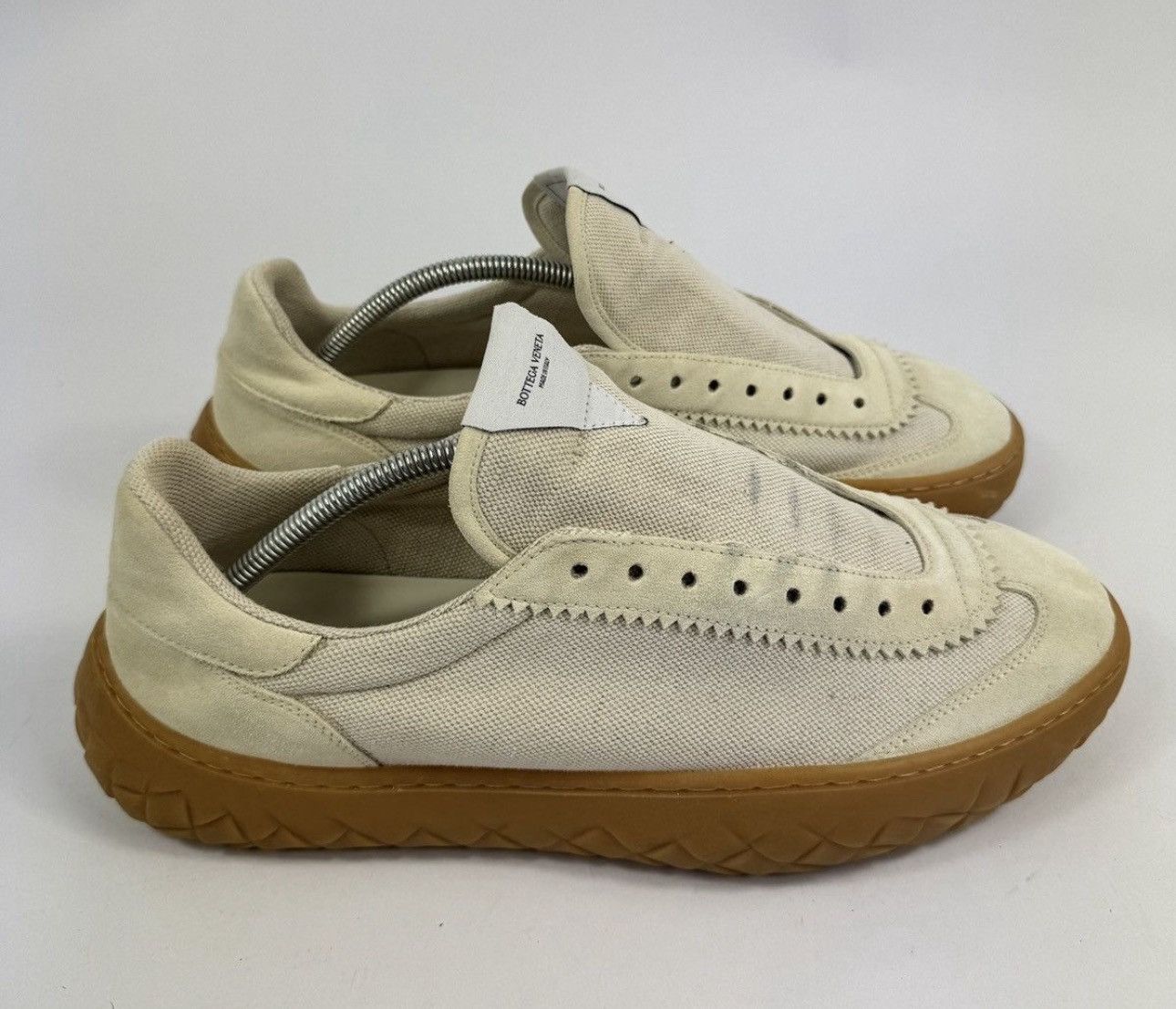 Bottega Veneta CANVAS LOW TOP SNEAKERS Size US 12 / EU 45 - 1 Thumbnail