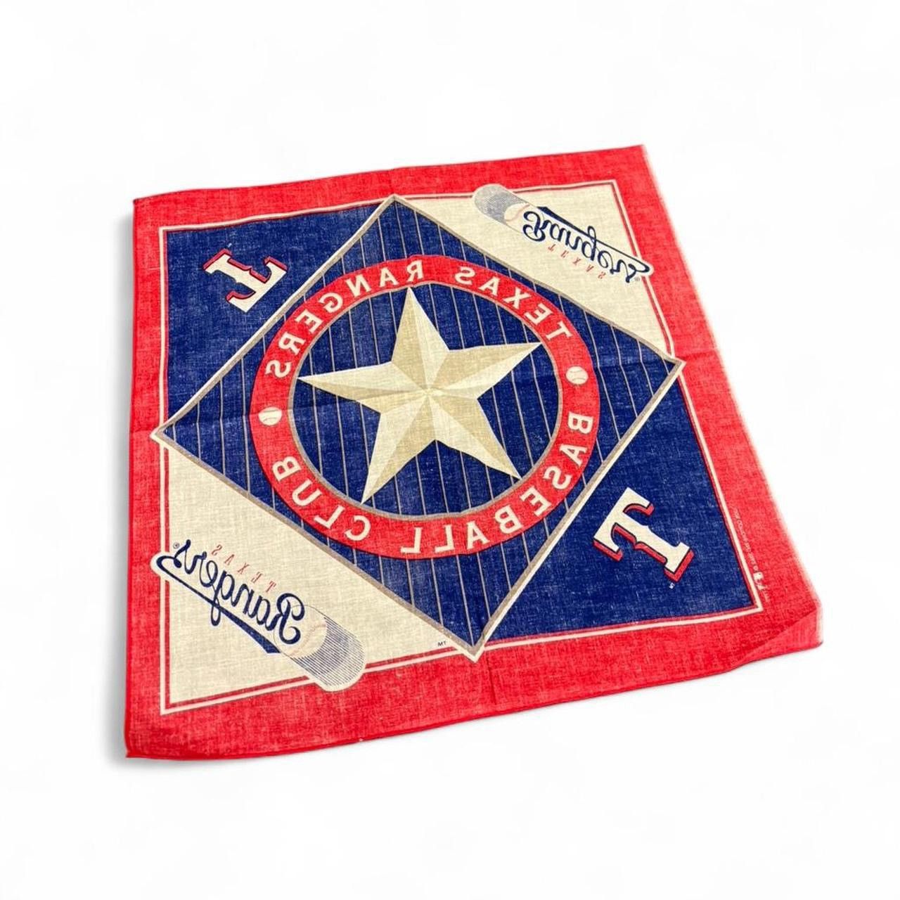 MLB VTG 1995 Texas Rangers Baseball Club Bandana Handkerchief Size ONE SIZE - 3 Thumbnail