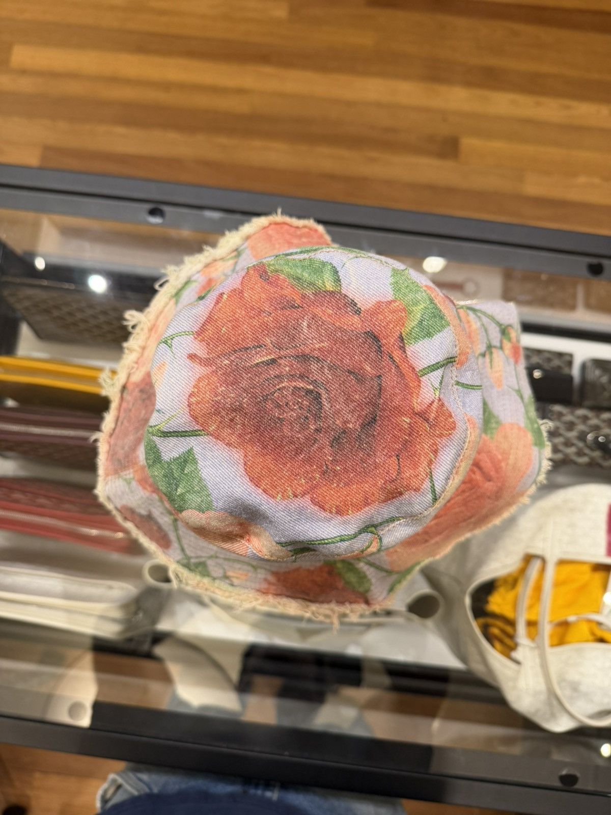 Loewe Loewe x Paula's Ibiza Roses Fisherman Frayed Hat Size ONE SIZE - 5 Thumbnail