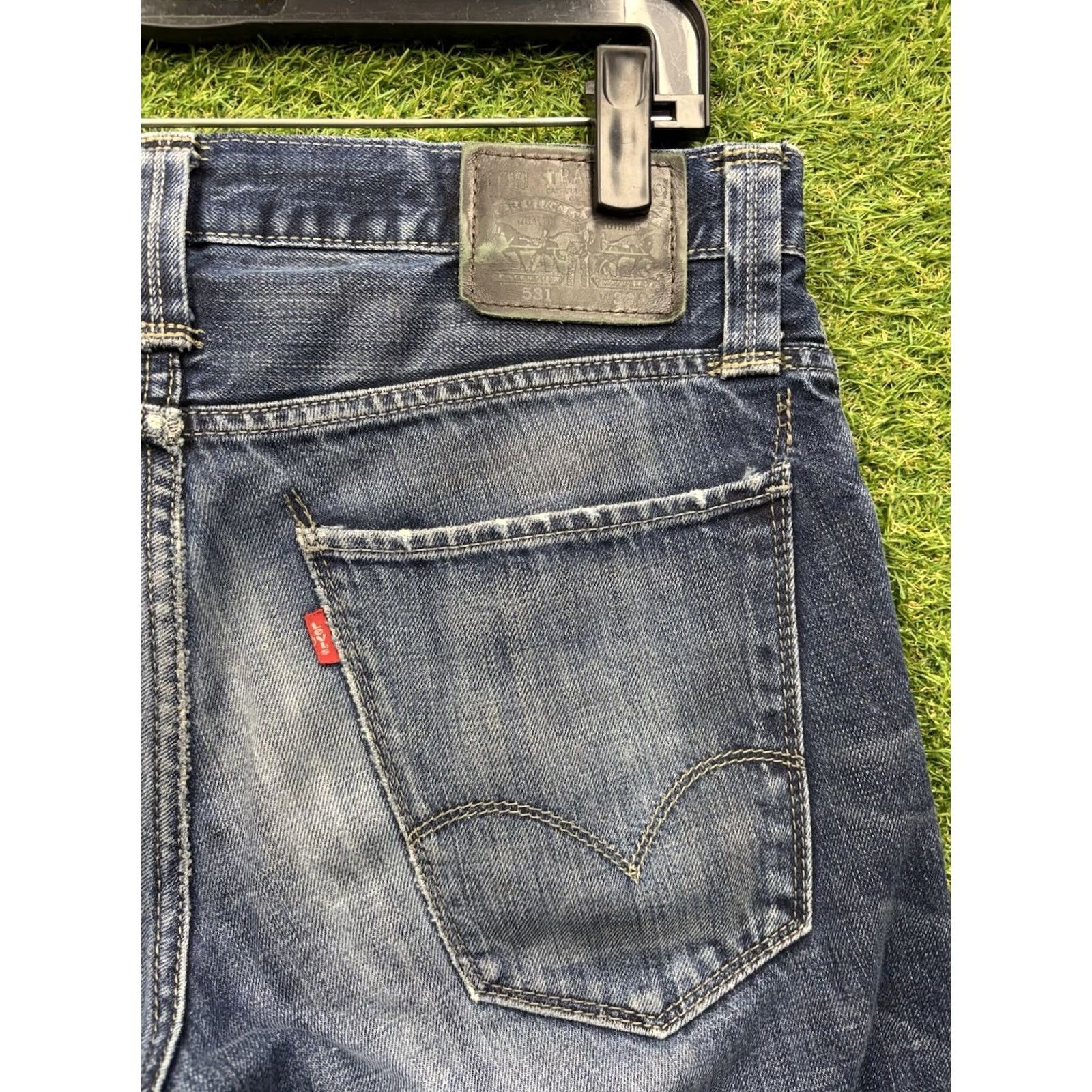 Vintage Levis 531 Jeans Mens 34x32 Blue Straight Leg Denim Classic Modern Fit Stretch Slim 5-Pocket Design Mens Blue Jeans Regular Fit 34 Size US 34 / EU 50 - 5 Thumbnail