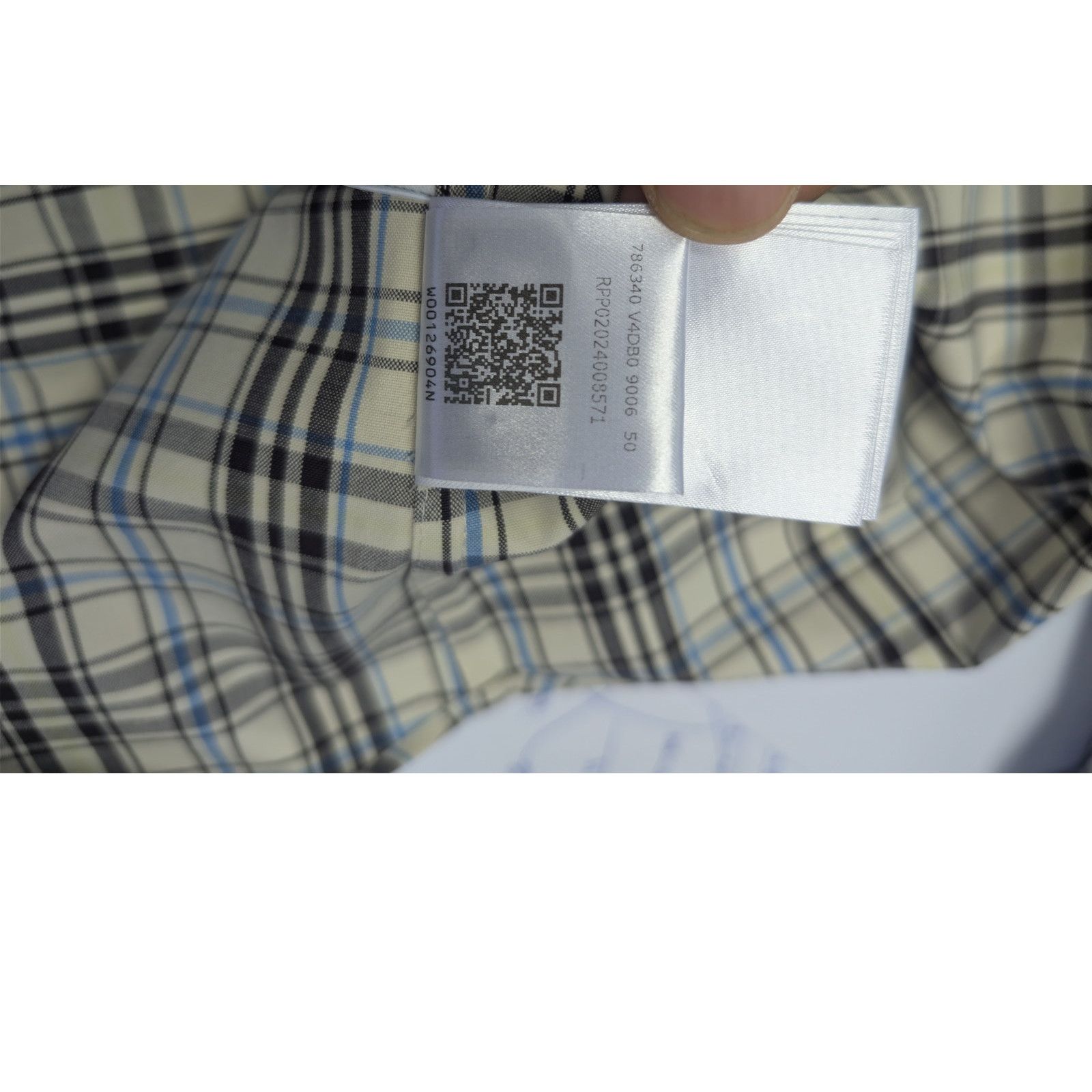 Bottega Veneta o1rshd1 Bold Check Composition Cotton Shirt Chalk / Fondant Size US S / EU 44-46 / 1 - 22 Thumbnail