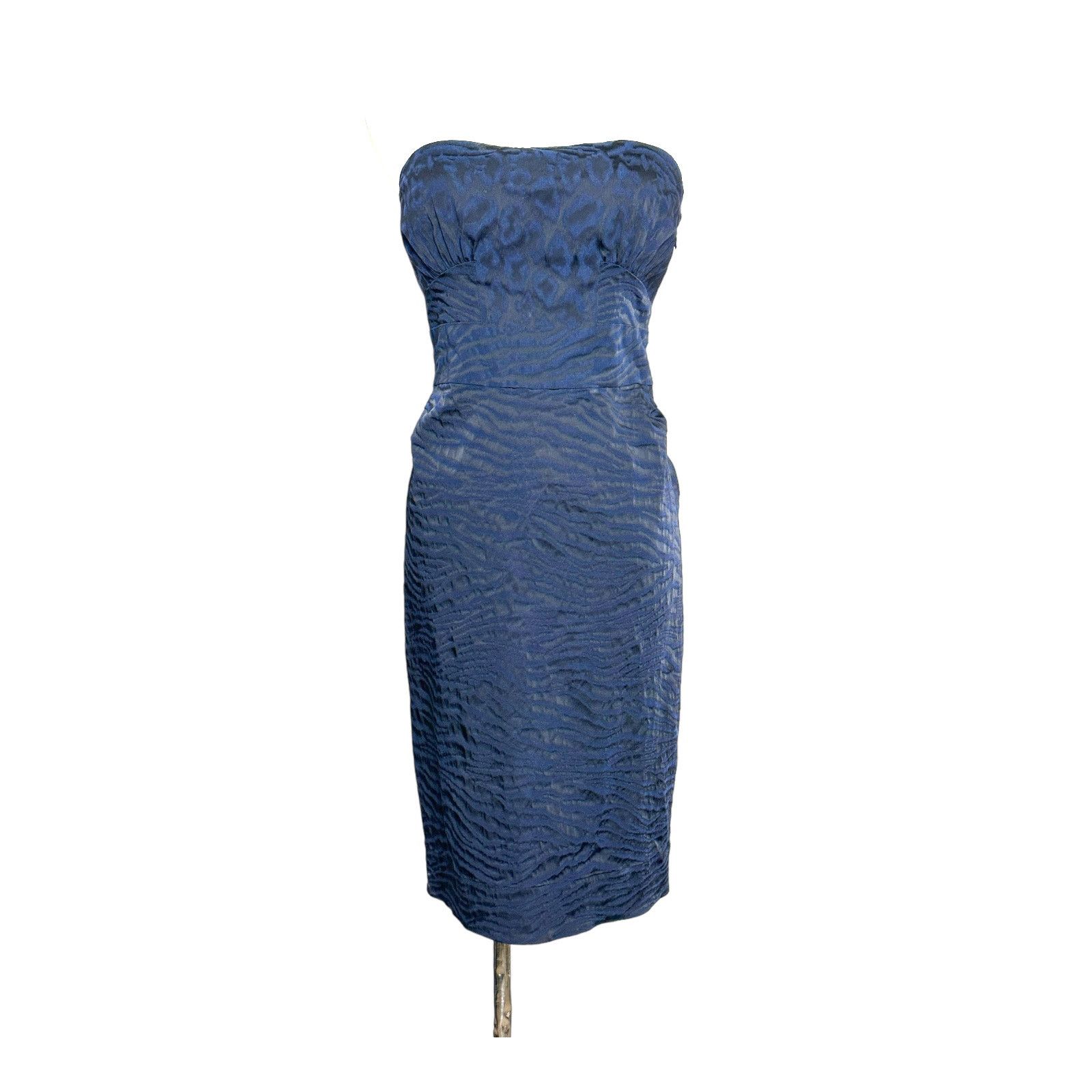 Diane von Furstenberg Diane Von Furstenberg Navy Black Strapless Dress Size 6 Size M / US 6-8 / IT 42-44 - 15 Thumbnail