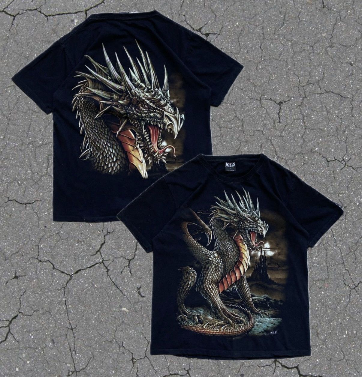 Japanese Brand Vintage Japan Dragon tee Renesanse Fosfor Print Size US M / EU 48-50 / 2 - 1 Thumbnail