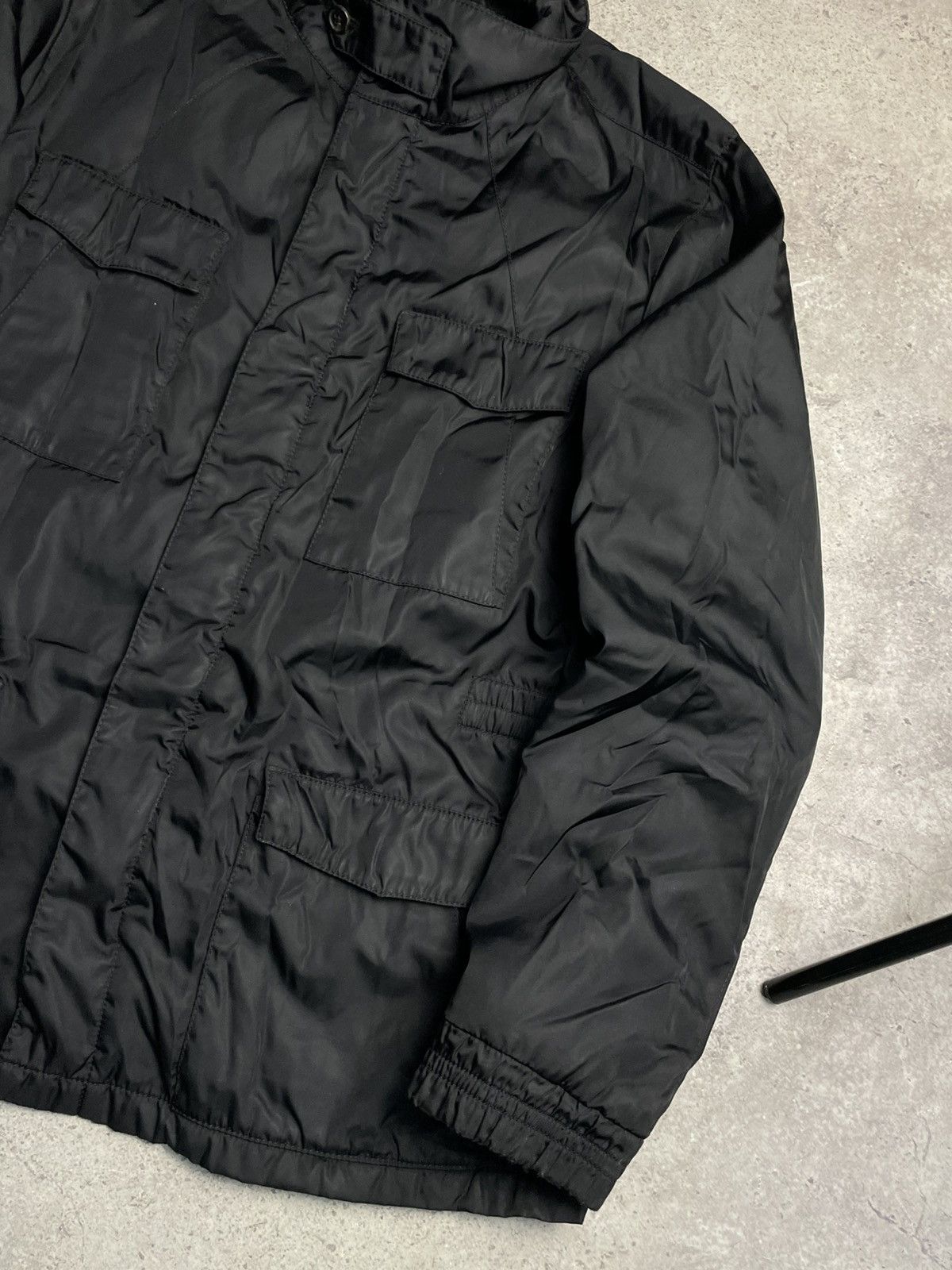 Prada Prada Milano Nylon Military Black Field Jacket Size US XL / EU 56 / 4 - 3 Thumbnail