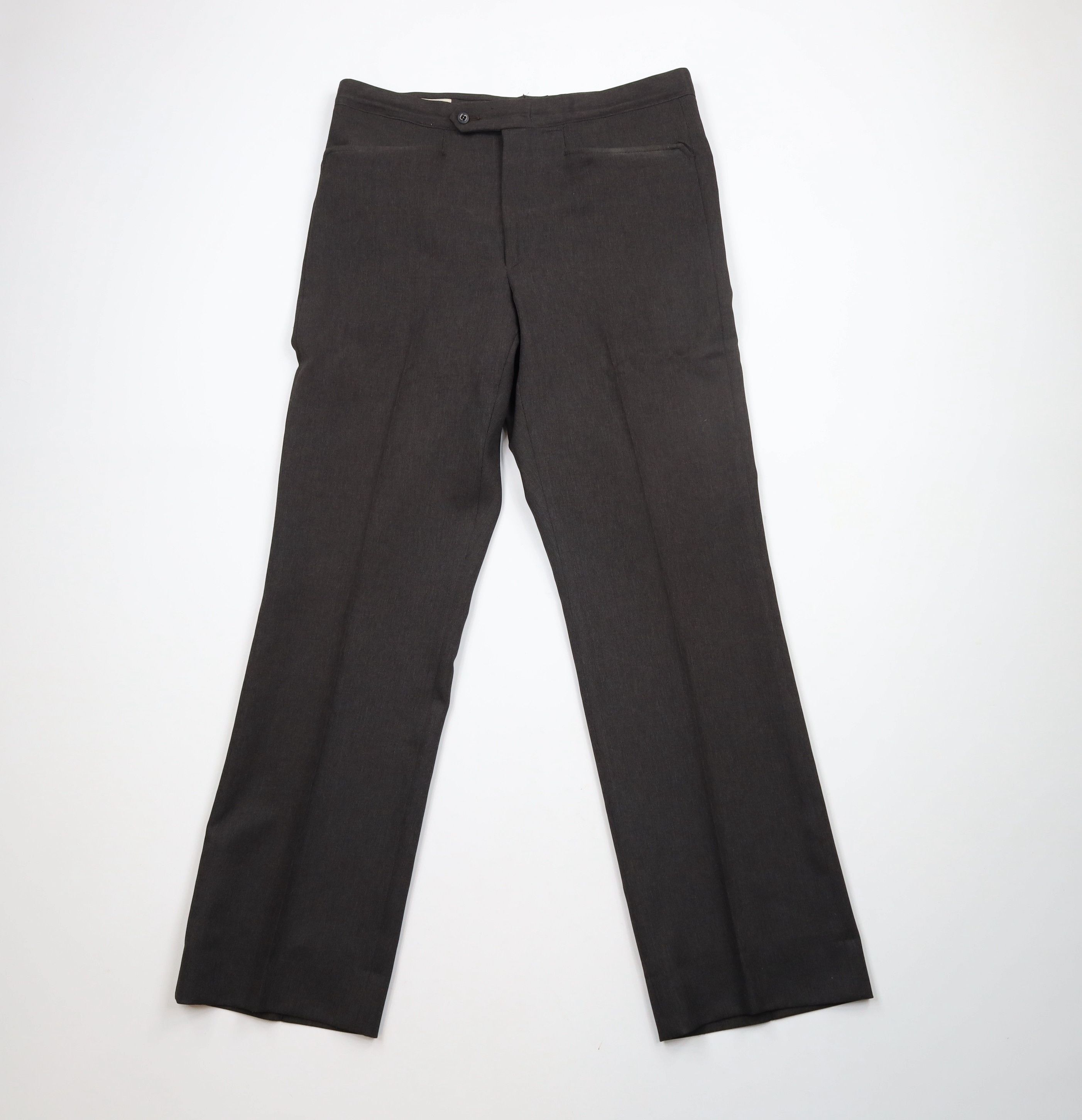 Vintage Vintage 70s Streetwear Wide Leg Chino Pants Brown USA Size US 34 / EU 50 - 1 Thumbnail