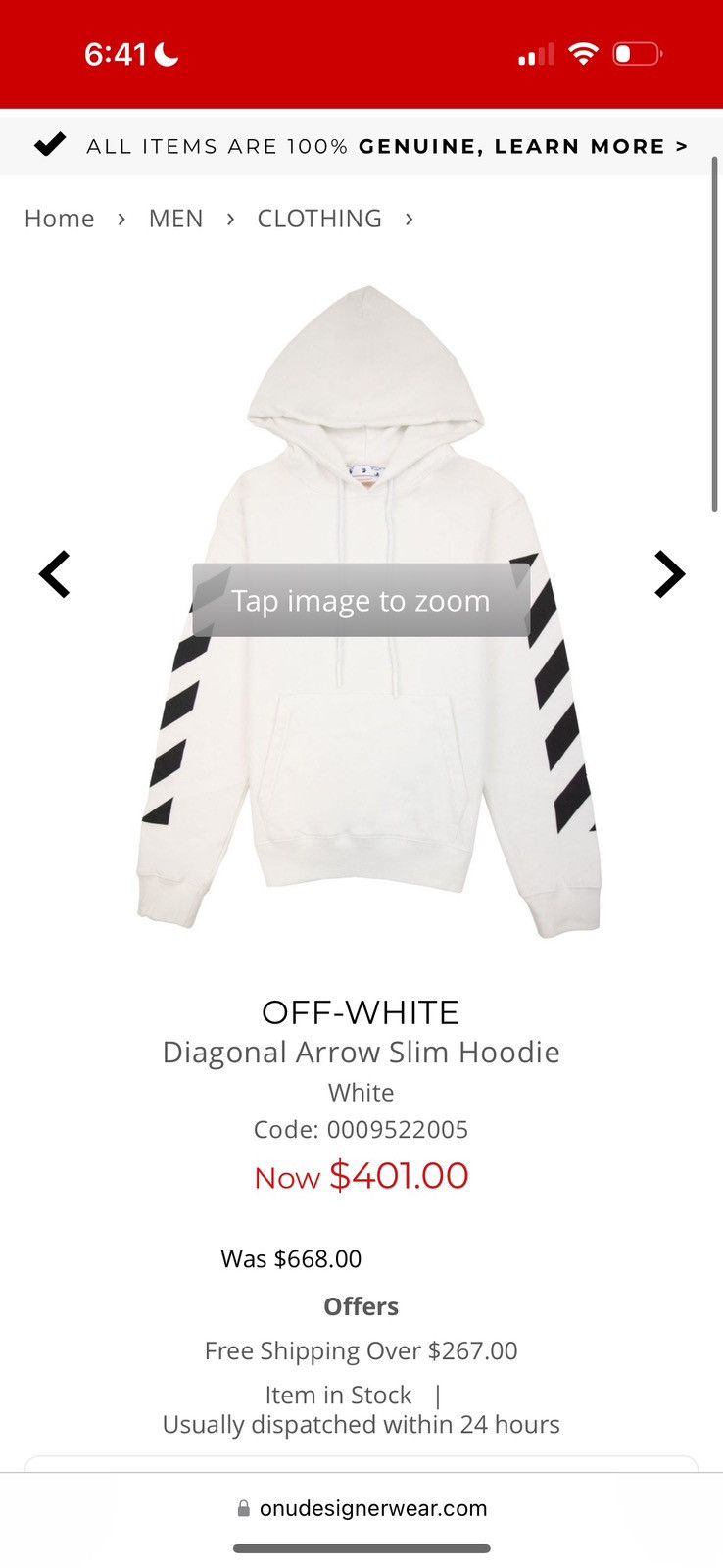 Off-White Off-White Diagonal Arrow Hoodie Size US L / EU 52-54 / 3 - 4 Thumbnail