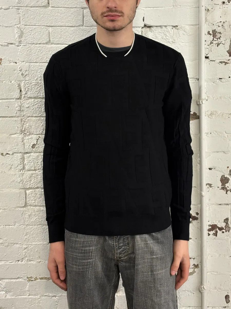 Emporio Armani SS2020 Emporio Armani Black Squared Sweater Size US S / EU 44-46 / 1 - 2 Thumbnail