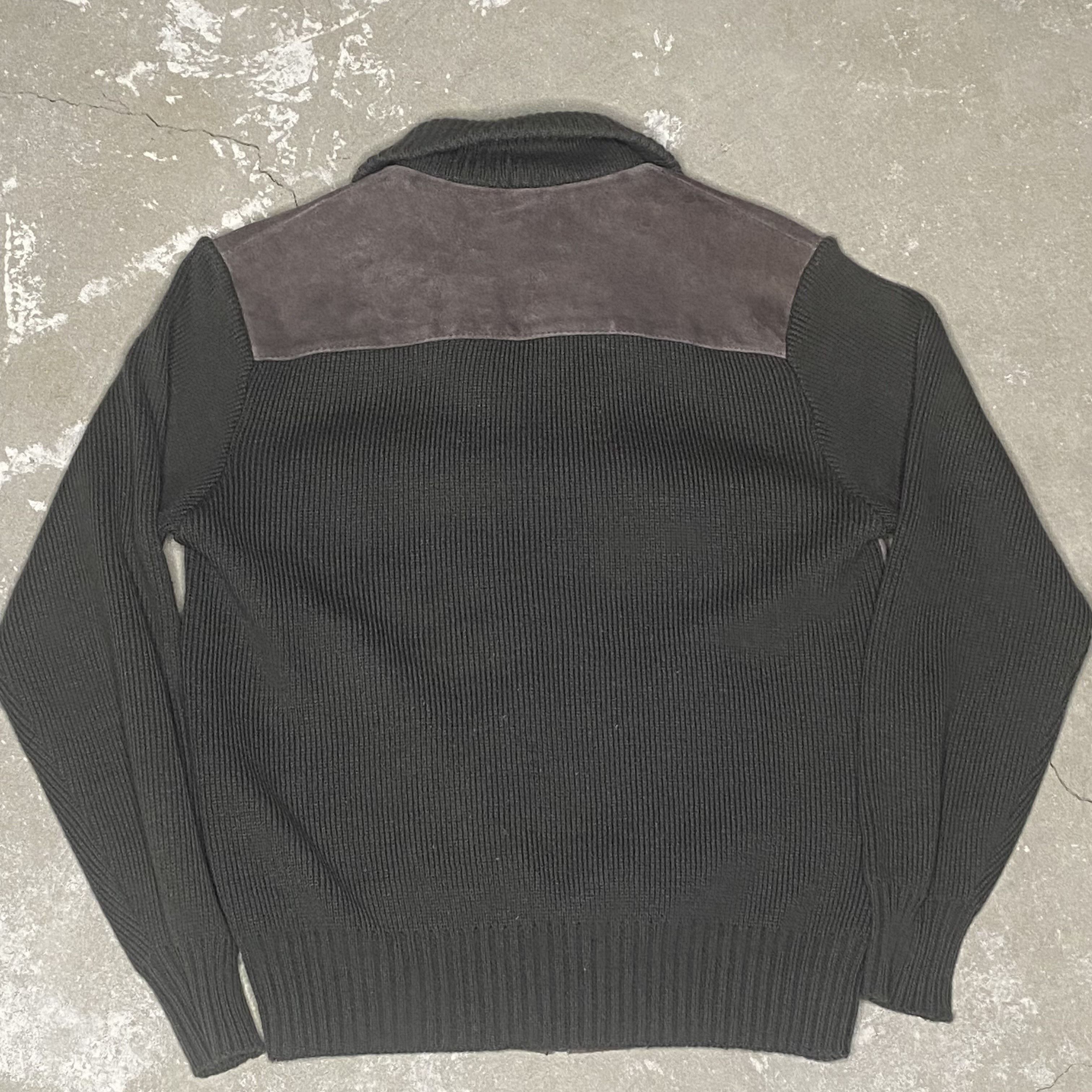 Other Vtg White Oak Suede Leather knit Sweater Size US M / EU 48-50 / 2 - 3 Thumbnail
