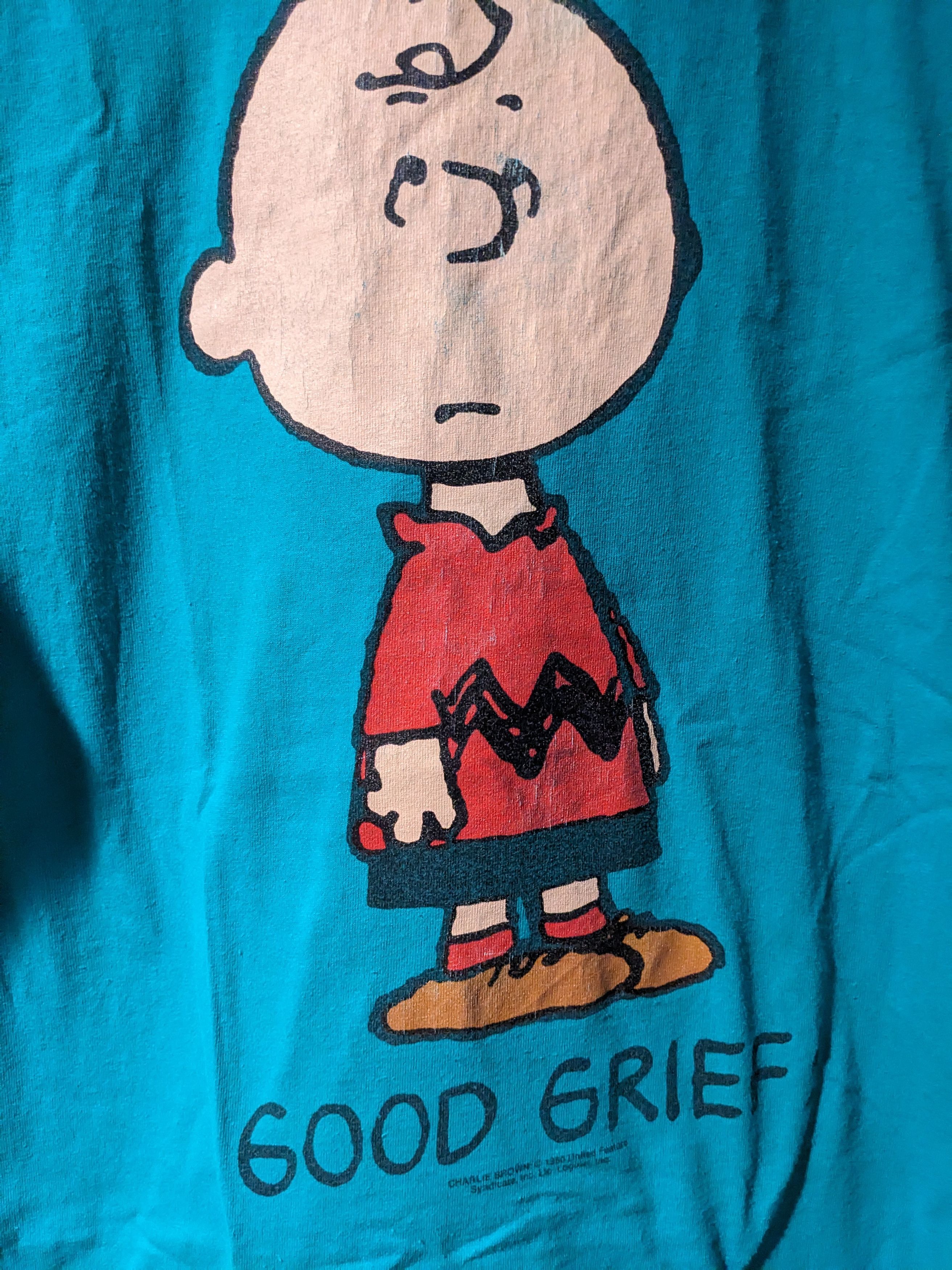 Peanuts Vintage 90s Charlie Brown Peanuts Good Grief Large T-Shirt Size US L / EU 52-54 / 3 - 2 Thumbnail
