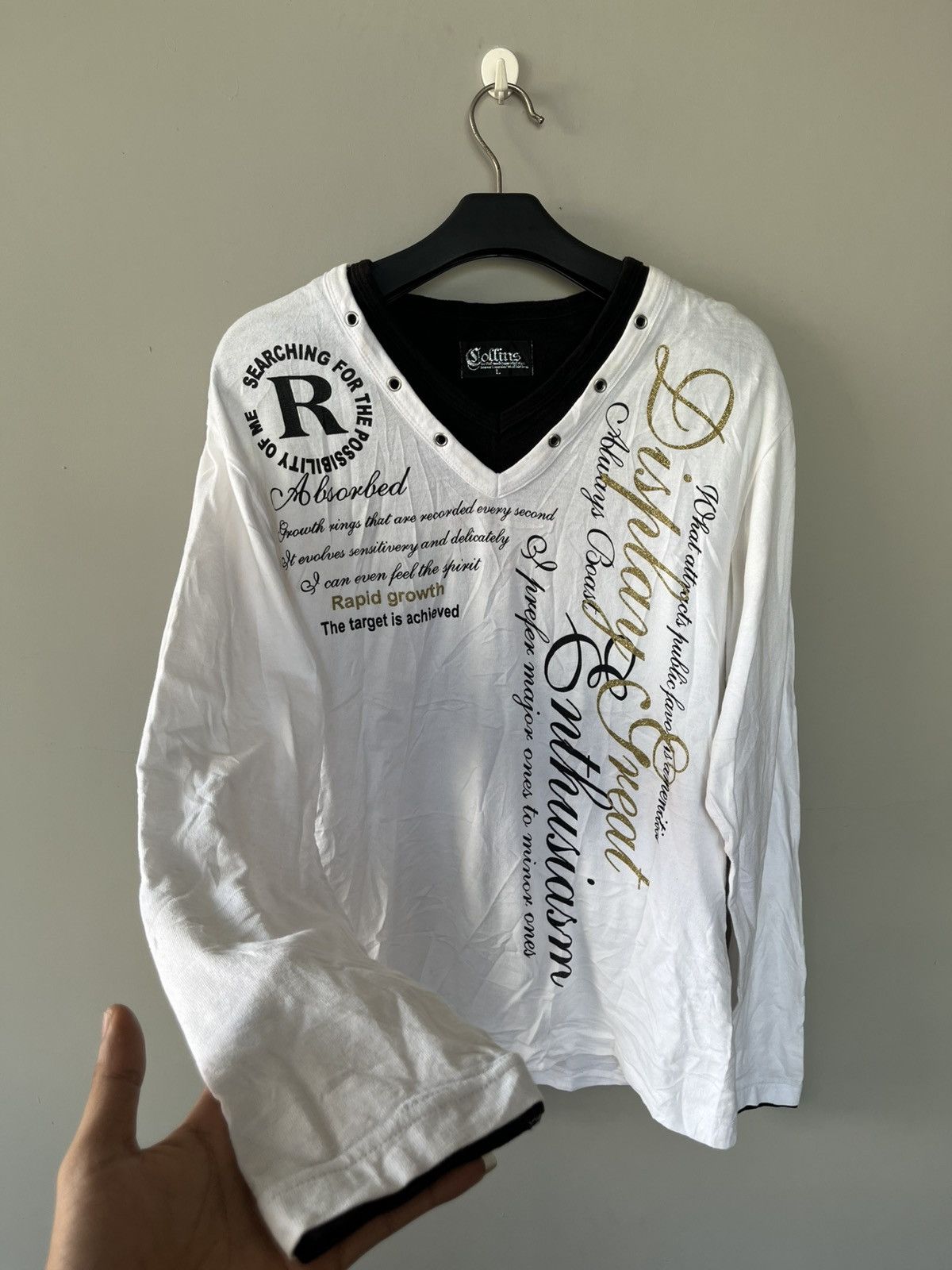 If Six Was Nine × KMRii × Yasuyuki Ishii JAPANESE COLLINS POEM DOUBLE LAYER GOTHIC SEDITIONARIES PUNK Size US L / EU 52-54 / 3 - 2 Thumbnail