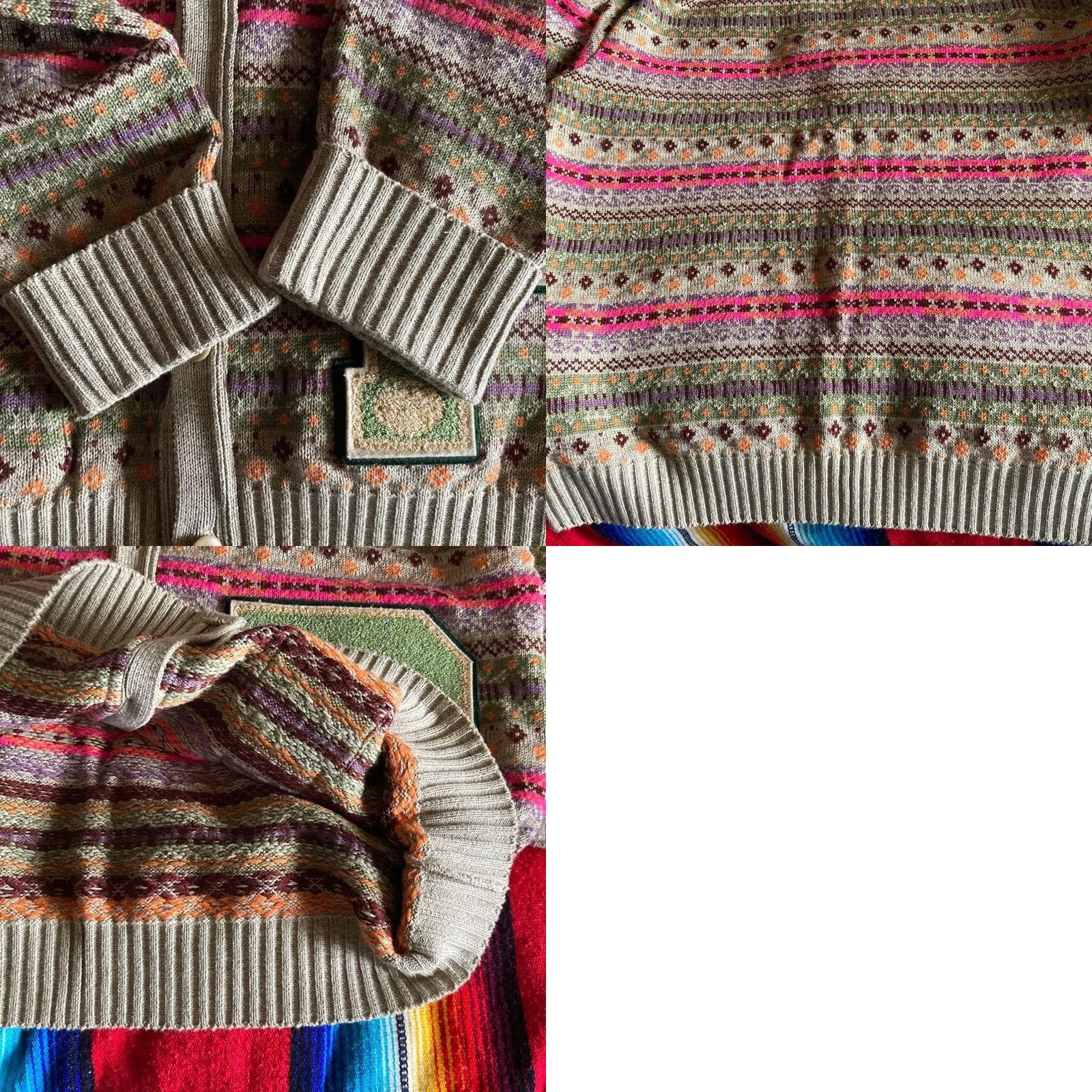 Kapital KAPITAL Men's Cardigan Wool Fair Isle Lettered Size 2 Multicolor Casual Used Sweater Jacket Size US XS / EU 42 / 0 - 8 Thumbnail
