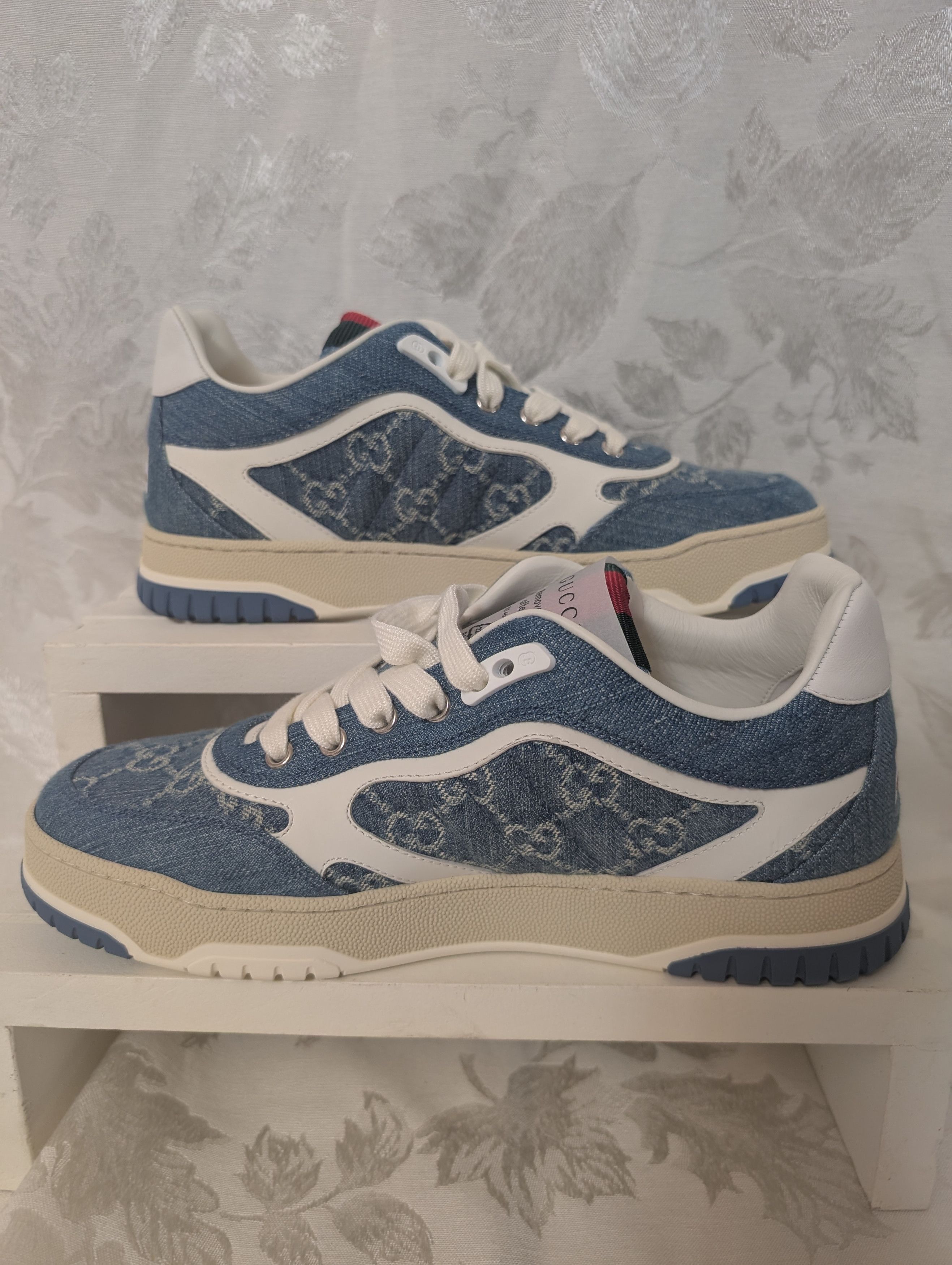 Gucci Womens Gucci Sneaker Re-Web Denim & Leather Size 39EU/8.5US Size US 8.5 / IT 38.5 - 1 Thumbnail