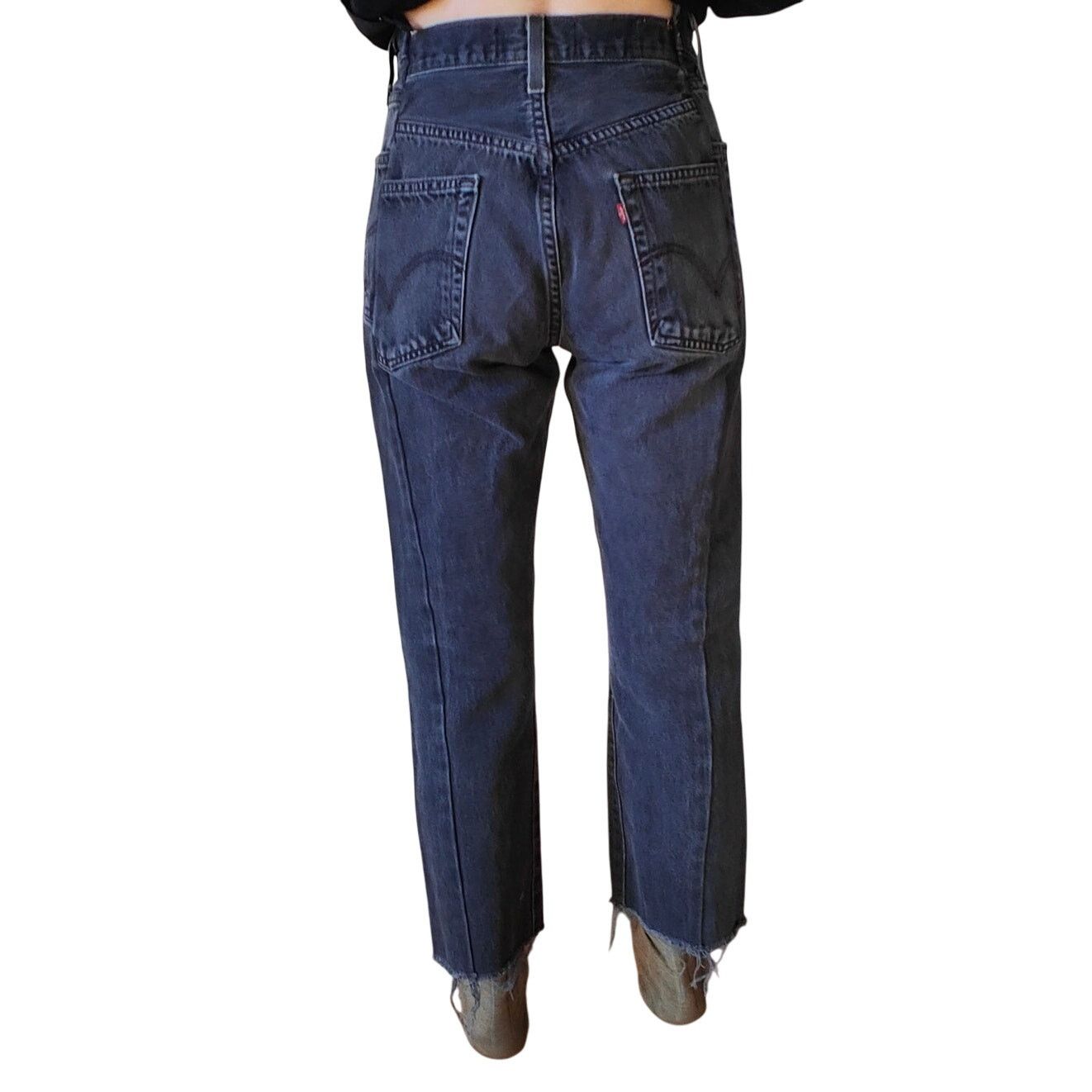 EB Denim EB Denim OG Reworked Levi's Womens 26 Gray Wash Size 26" / US 2 / IT 38 - 3 Thumbnail