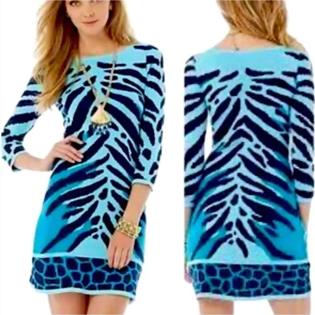 Lilly Pulitzer Lilly Pulitzer Polly Animal Print Sweater Dress Women Small Size S / US 4 / IT 40 - 1 Thumbnail