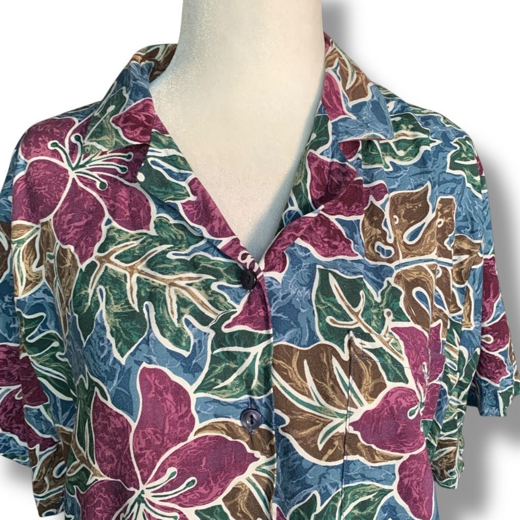 Hilo Hattie Vintage Hilo Hattie Hawaiian Shirt Camp Collar Tropical Abst Size S / US 4 / IT 40 - 2 Thumbnail