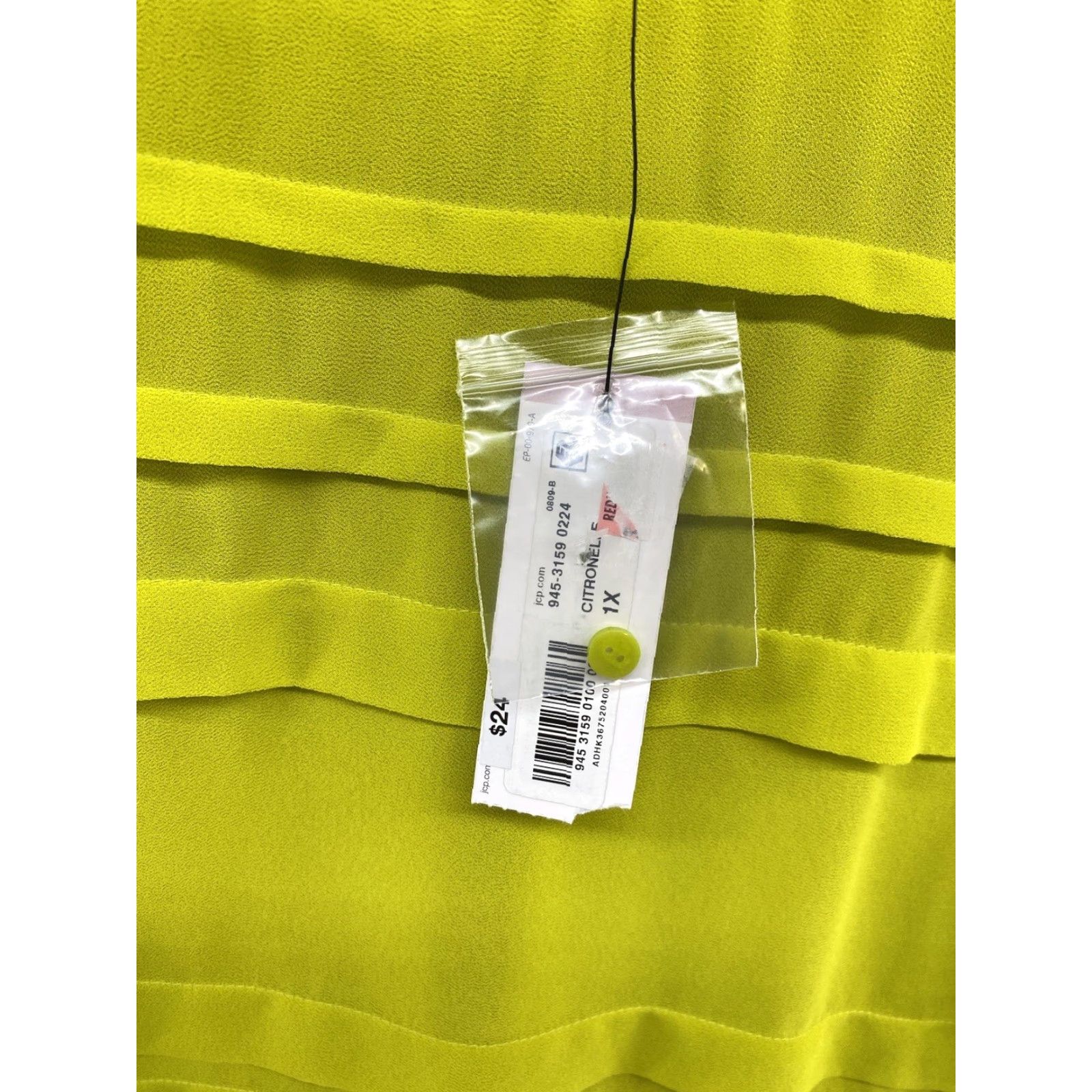 Worthington Worthington Blouse 1X Plus Size Green Round Neck Short Sleeve Sheer Ruffled Top Casual Women's New Size XL / US 12-14 / IT 48-50 - 2 Thumbnail