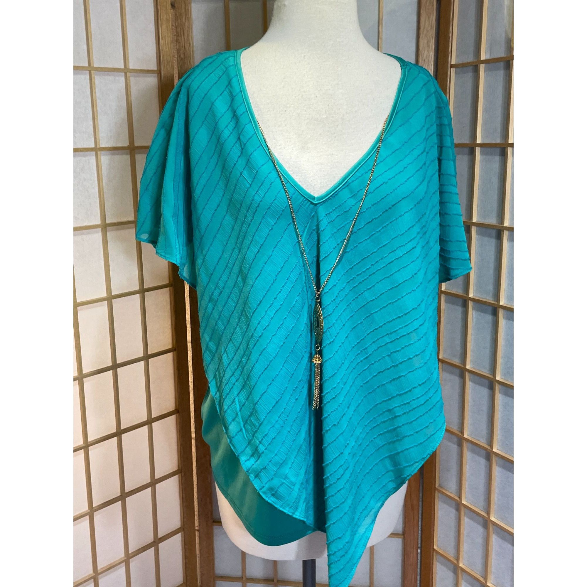 Other NWT NY Collection Lagenlook Asymmetrical Top Size L / US 10 / IT 46 - 8 Thumbnail