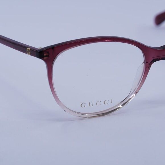 Gucci Gucci GG0550O 007 Eyeglasses Burgundy Gradient 53mm Frame Size ONE SIZE - 2 Thumbnail