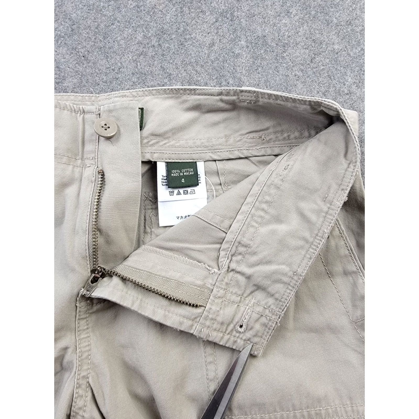 Eddie Bauer VINTAGE Eddie Bauer Pants Womens 4 Beige Twill Pant 100% Cotton Casual Outdoor Size 27" / US 4 / IT 40 - 4 Thumbnail