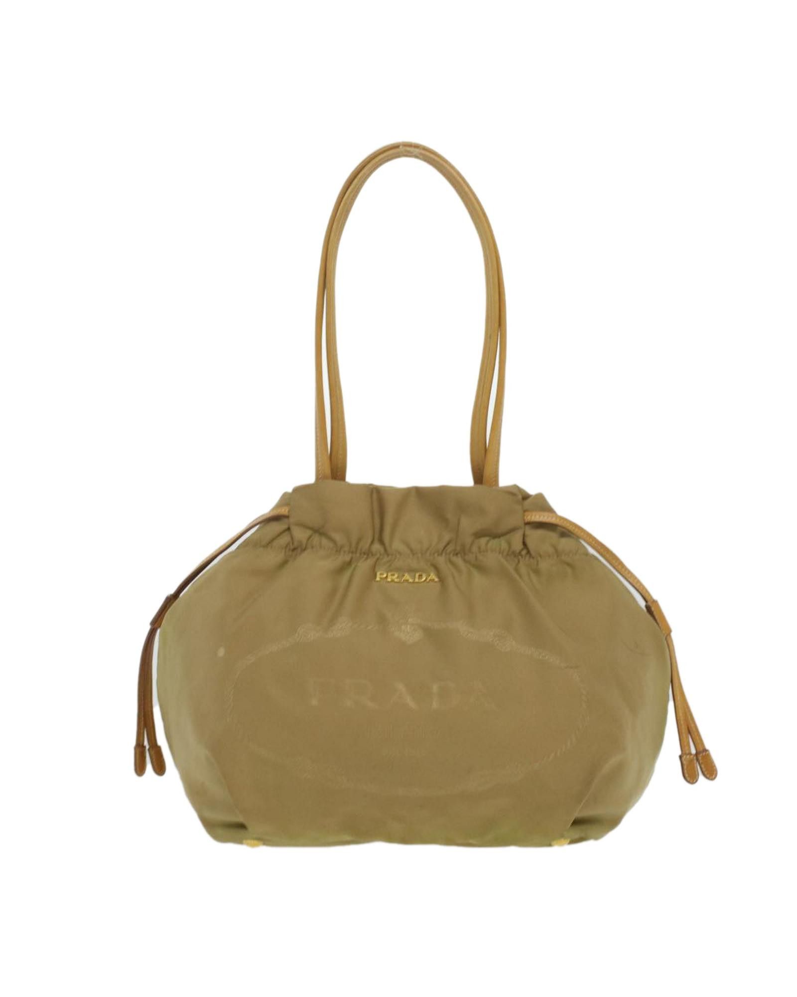 image of Prada Synthetic Khaki Shoulder Bag, Women's