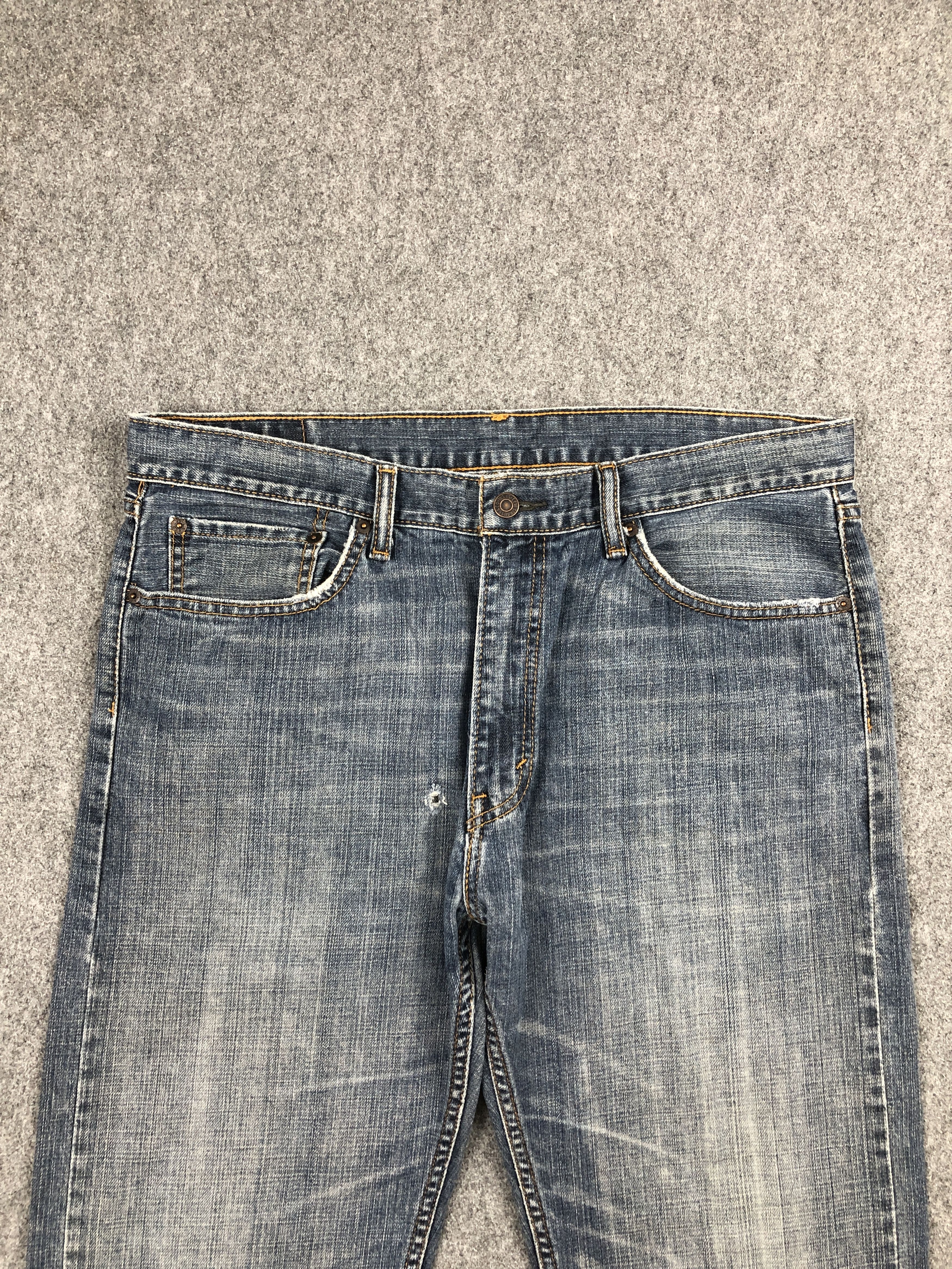 Levi's Vintage Levis 505 Faded Blue Jeans DP2434 Size US 35 - 2 Thumbnail