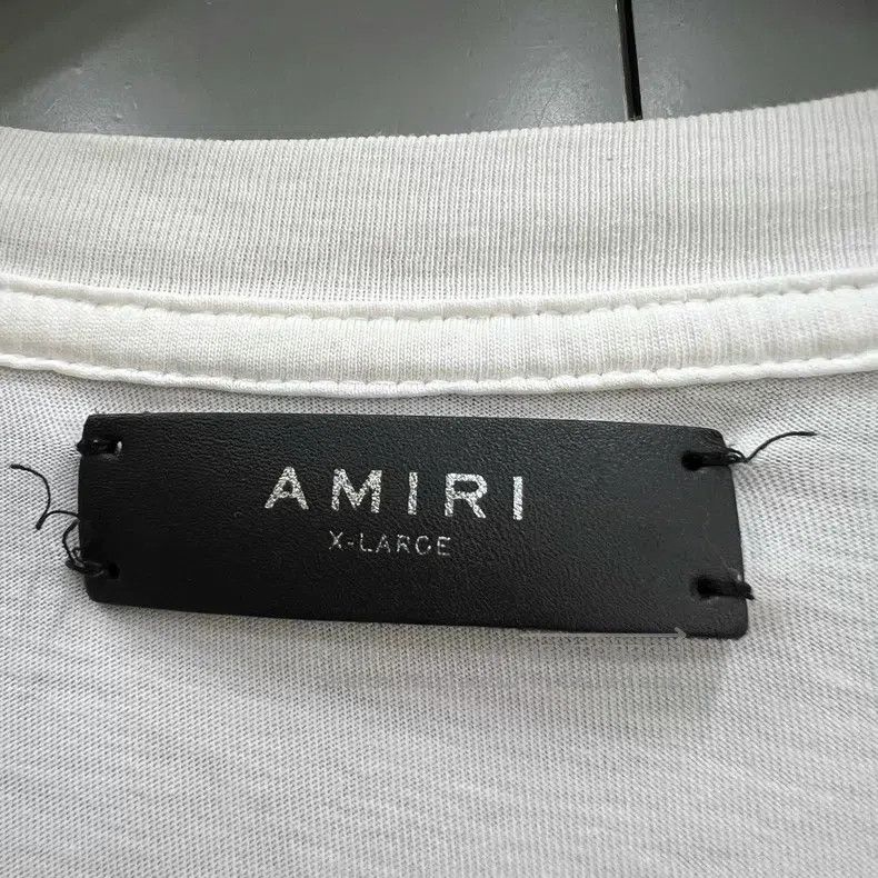 Amiri Amiri Size XL White printed logo short sleeves Size US XL / EU 56 / 4 - 2 Thumbnail