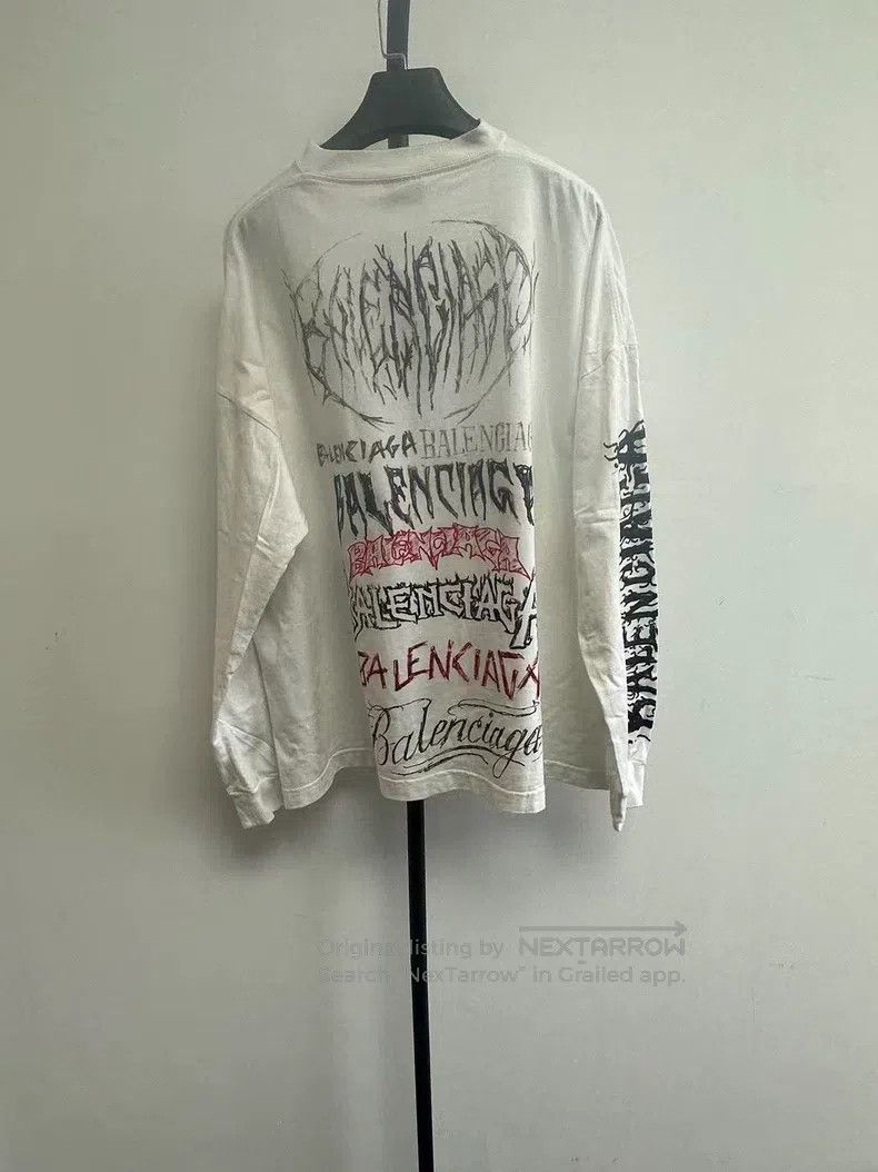 Balenciaga Balenciaga Letter Print Short Sleeve T-Shirt Size US M / EU 48-50 / 2 - 2 Thumbnail