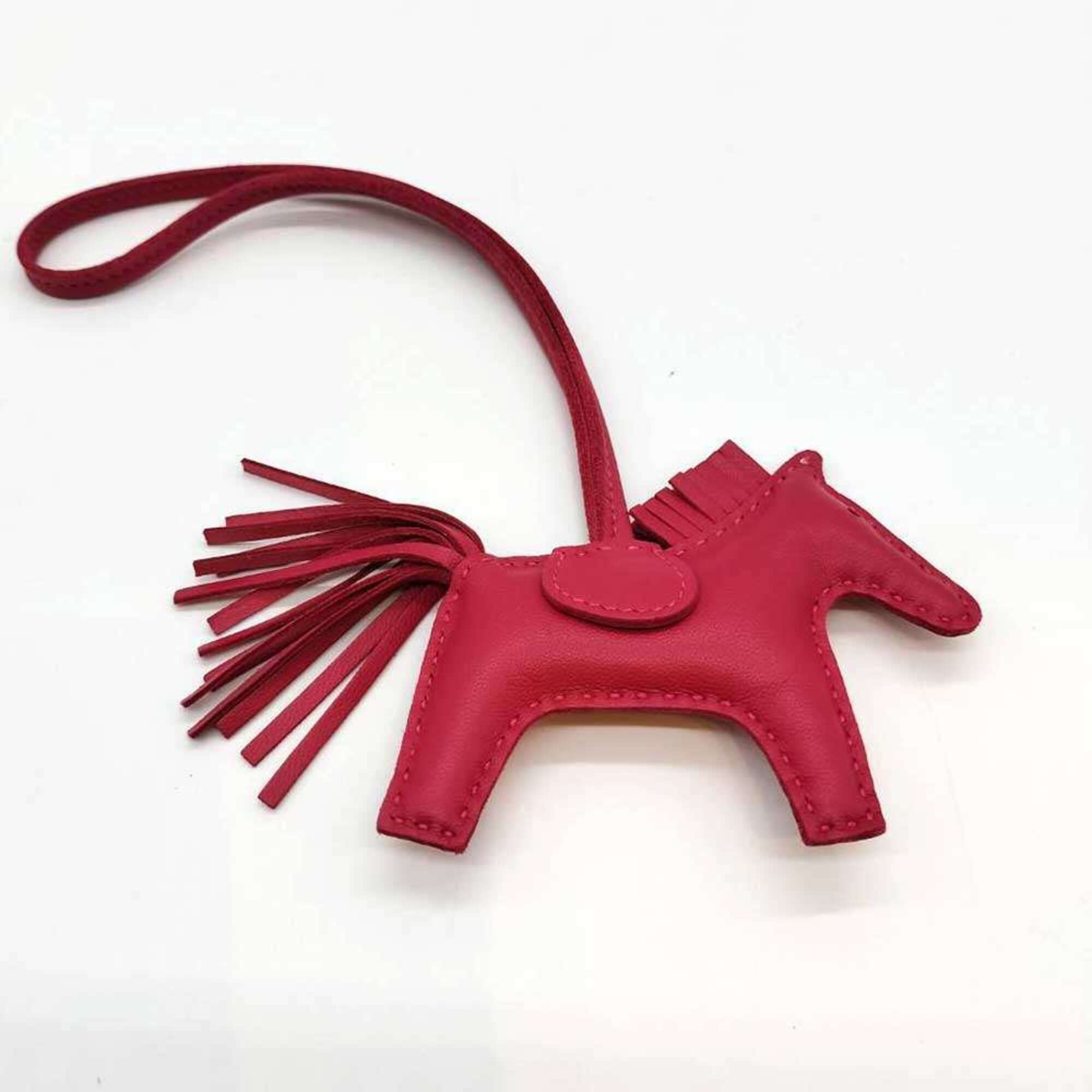 Hermes Hermes Rodeo PM Bag Charm, Dark Pink, Agneau Milo Leather, Horse Motif, Women's HERMES Size ONE SIZE - 1 Thumbnail