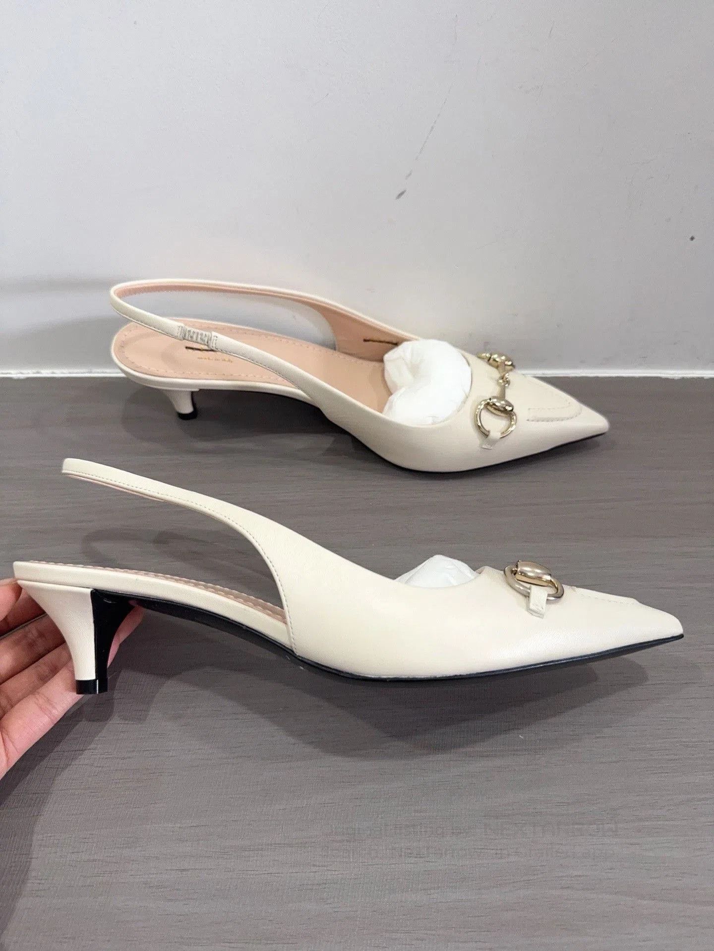 Gucci Gucci Horsebit Kitten Heel Shoes. Size US 6.5 / IT 36.5 - 2 Thumbnail