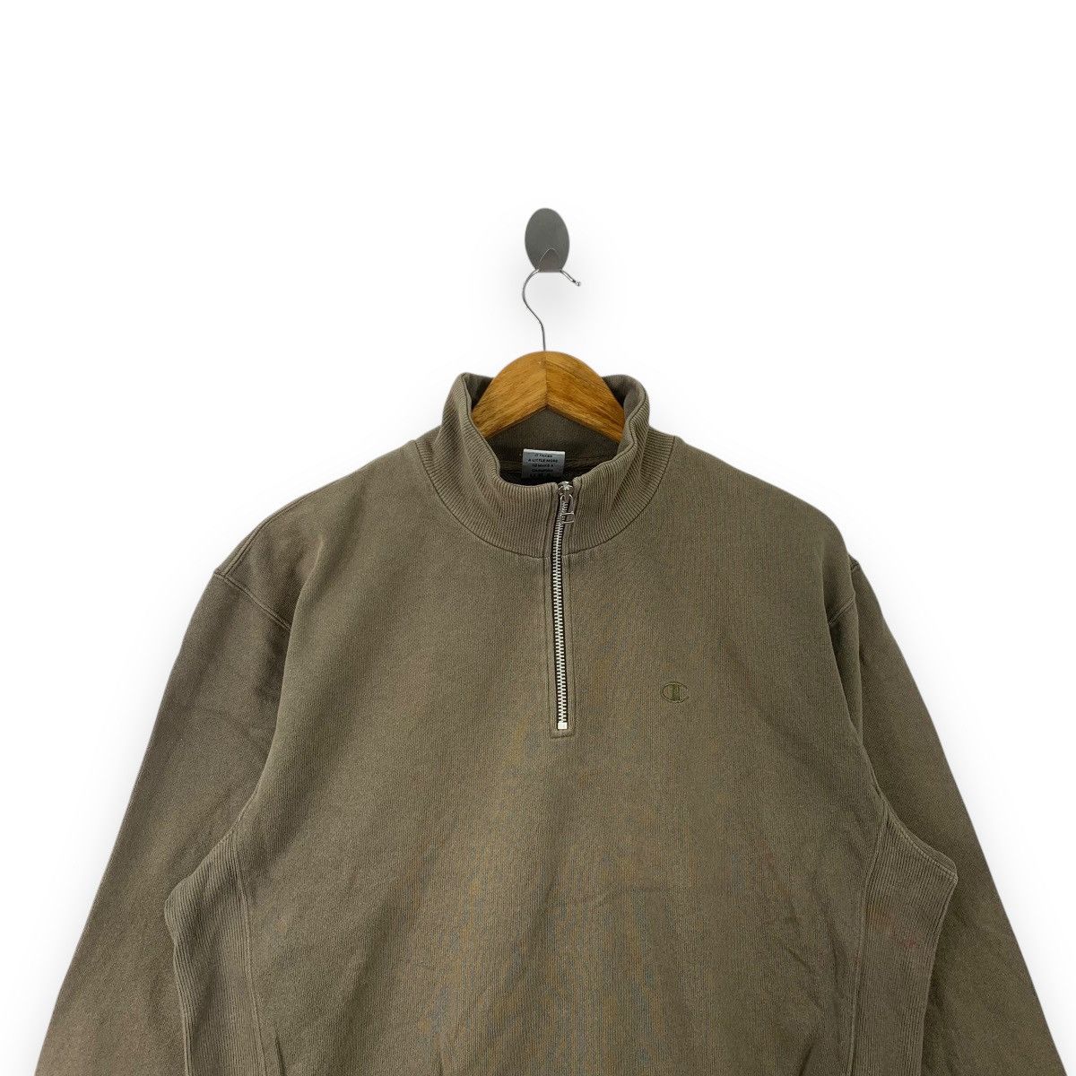 Champion Vintage CHAMPION USA Small Logo Half Zipper Sweatshirt Top Size M / US 6-8 / IT 42-44 - 2 Thumbnail