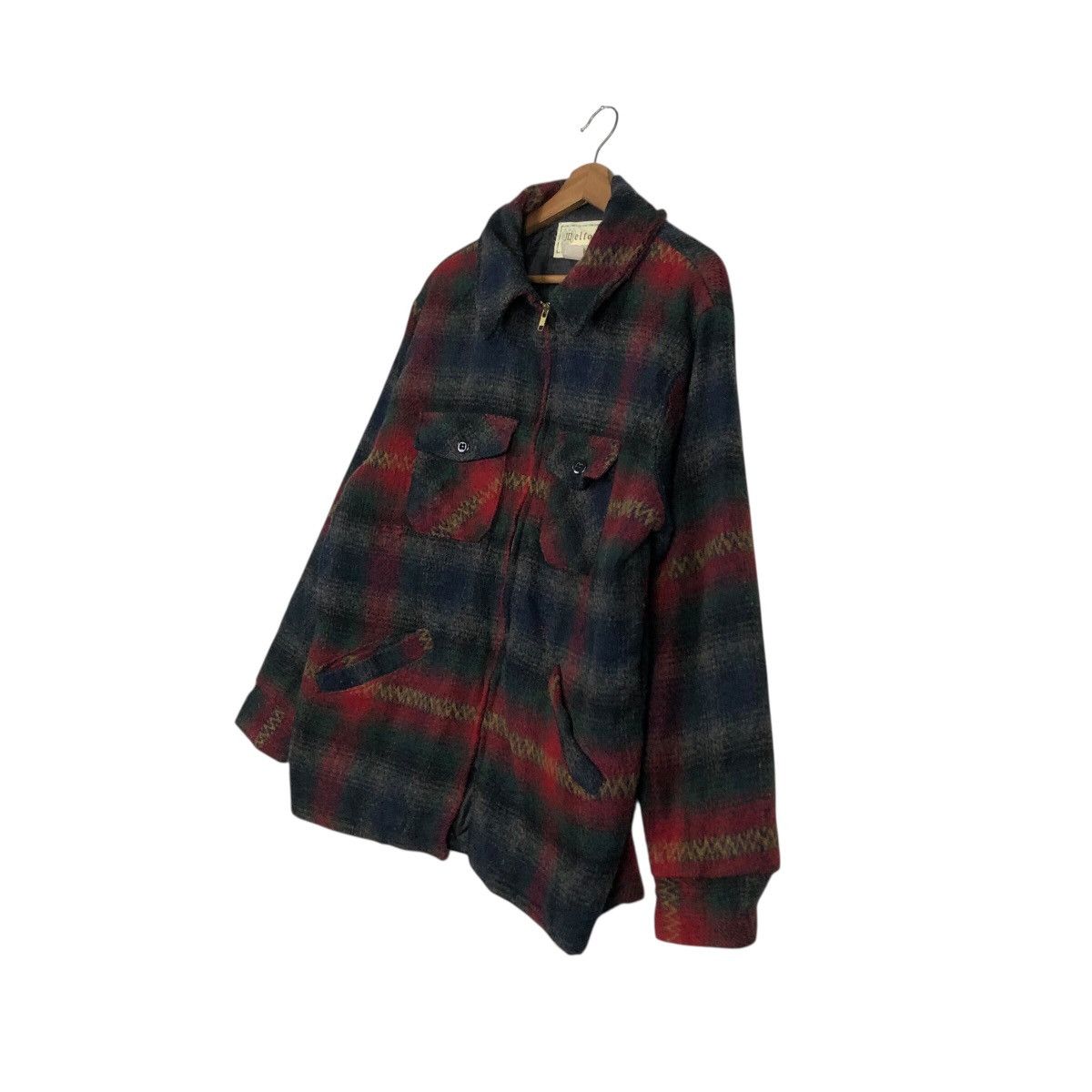 Vintage 📌Vintage Wool Work Jacket Melton Outer Wear Tartan Design Size US L / EU 52-54 / 3 - 3 Thumbnail