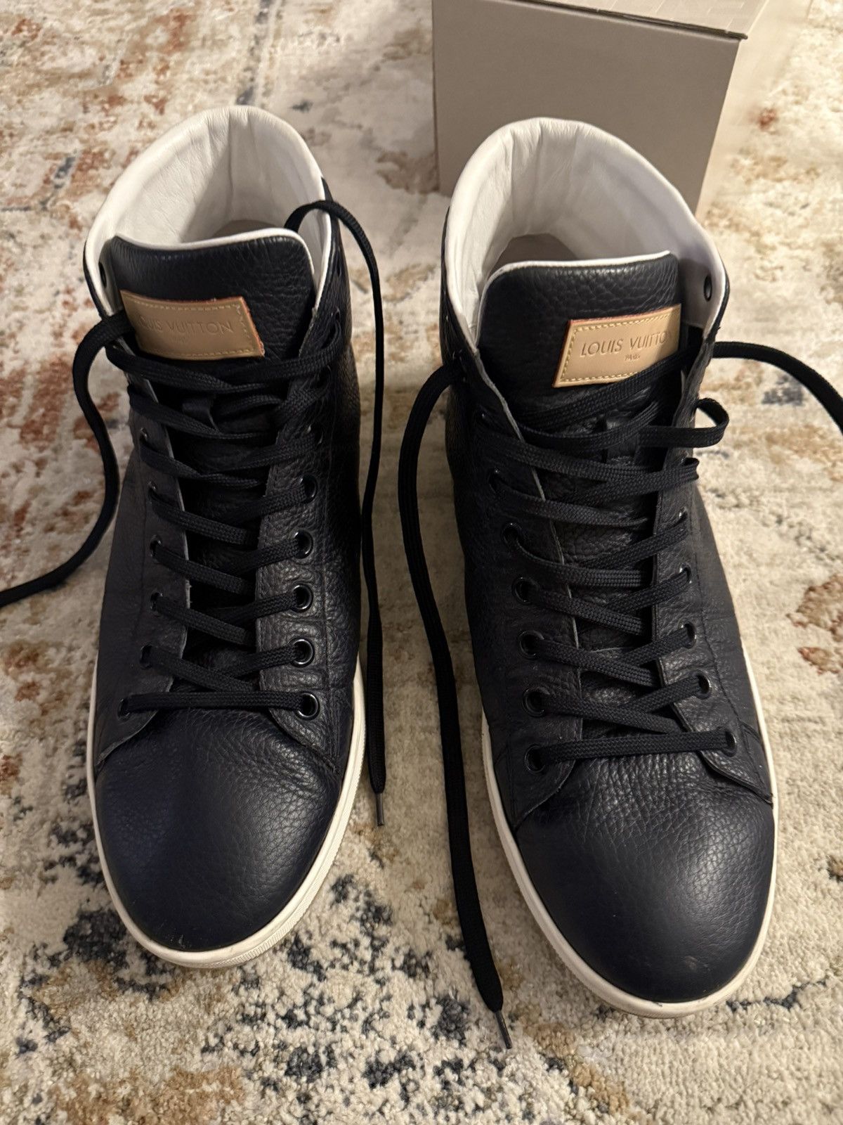 Louis Vuitton Louis Vuitton high top leather sneakers Size US 12 / EU 45 - 1 Thumbnail
