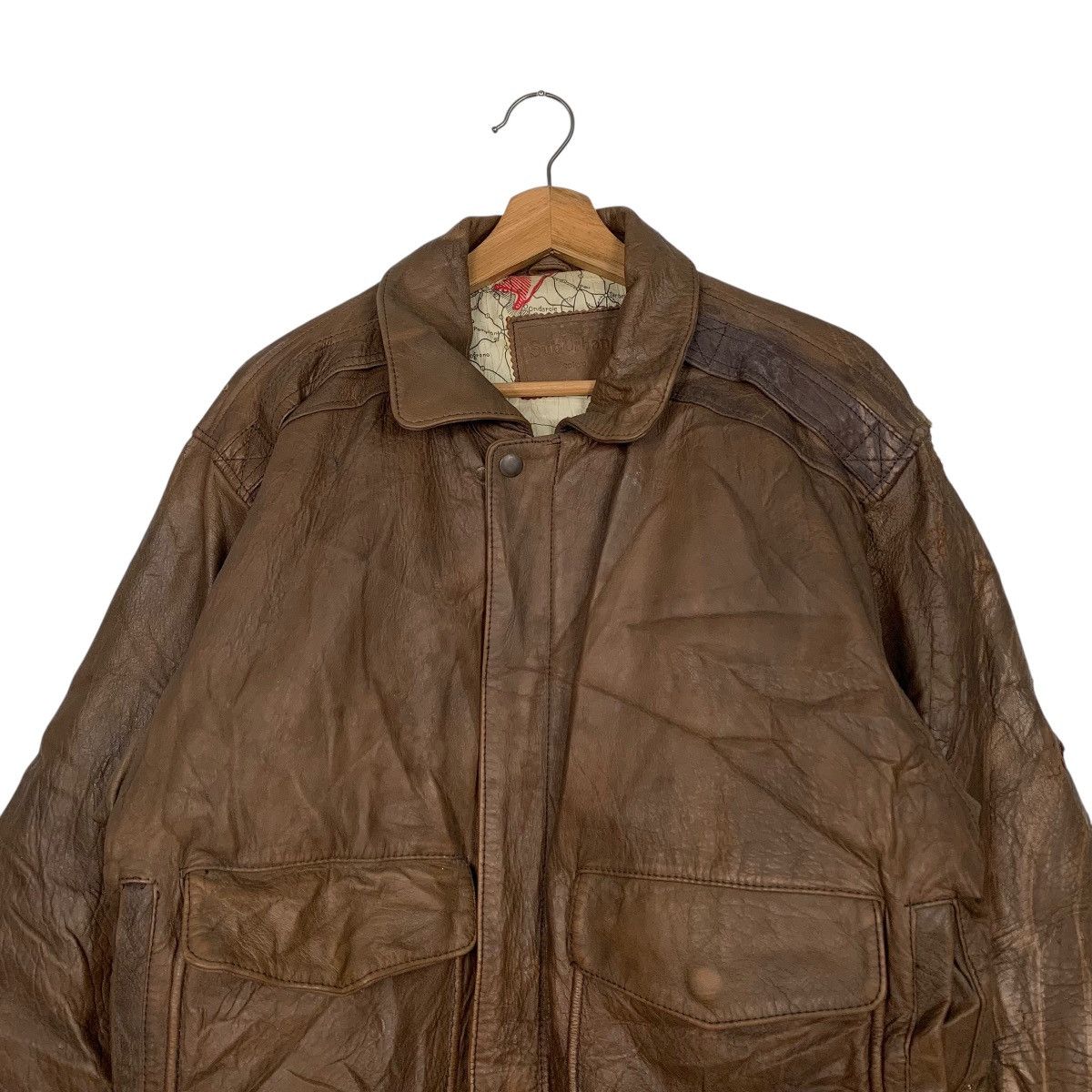 Japanese Brand Japanese Brand Sub Urban Tokyo Military Leather Jacket Size US M / EU 48-50 / 2 - 2 Thumbnail