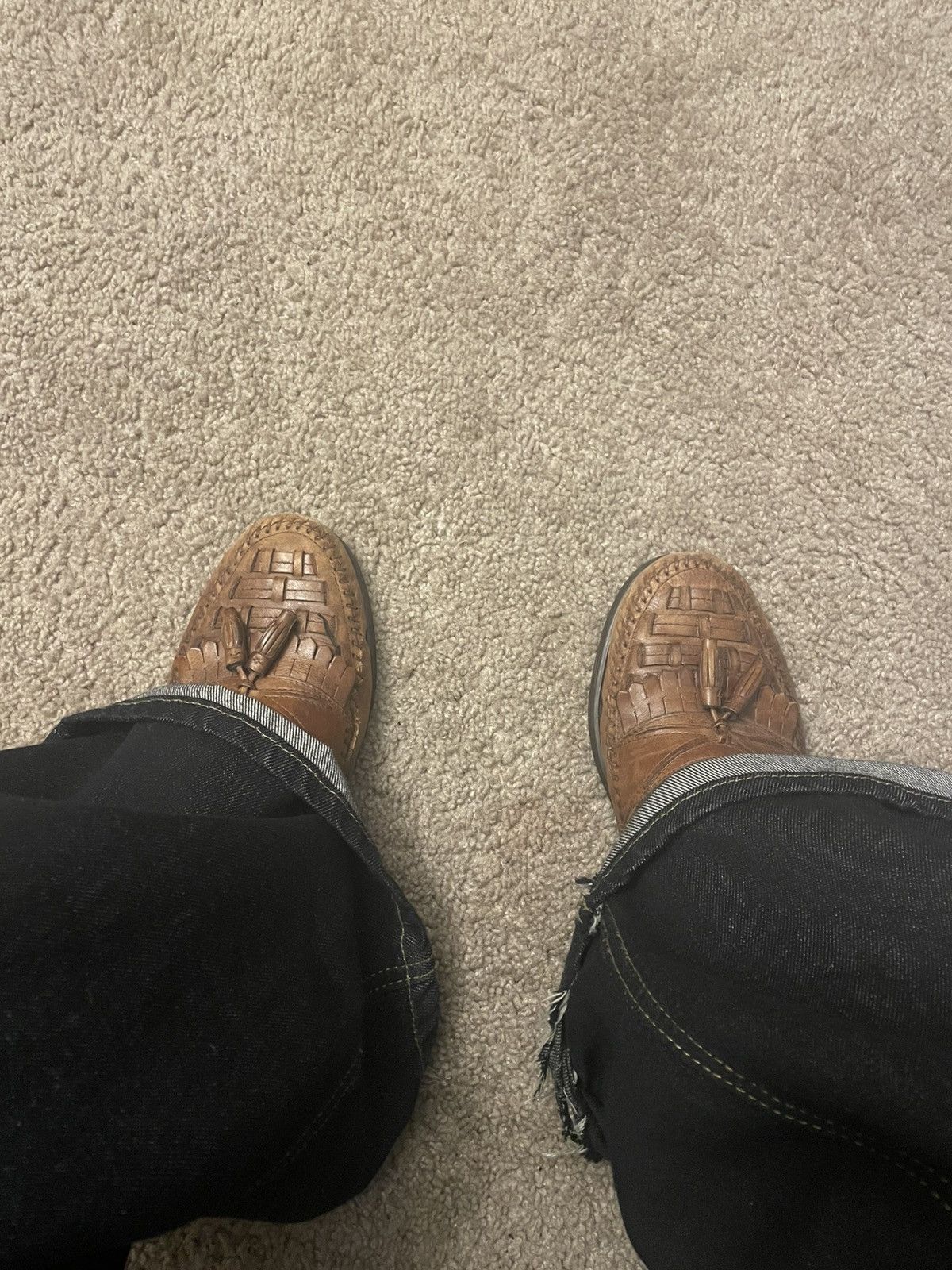 Giorgio Brutini Brown loafer with tassel and designs Size US 8.5 / EU 41-42 - 1 Thumbnail