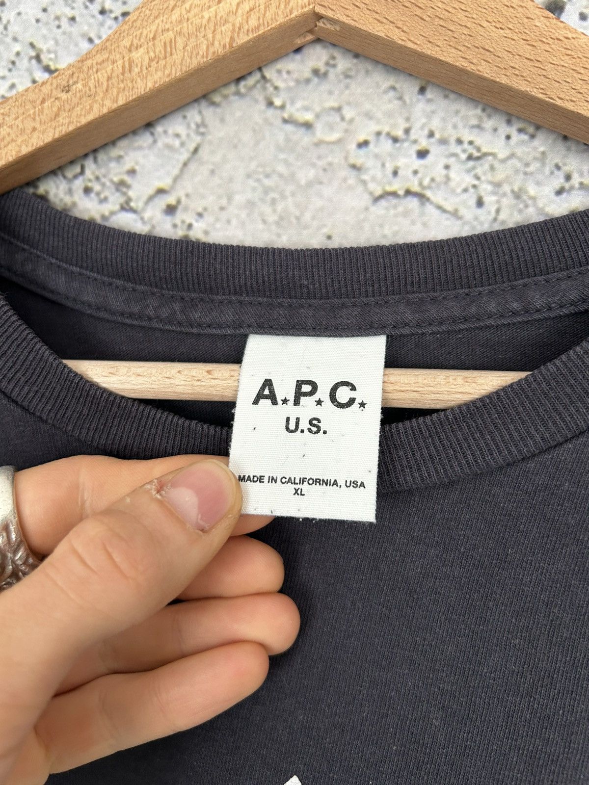 A.P.C. A.P.C. Graphic Logo Tee Designer Streetwear Vintage Size US XL / EU 56 / 4 - 4 Thumbnail