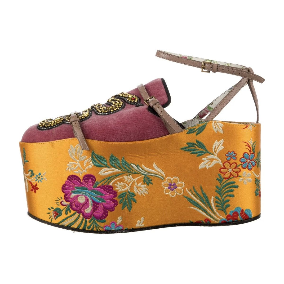 Gucci Gucci Runway Two Way Kingsnake Velvet Mules Size US 6 / IT 36 - 10 Thumbnail