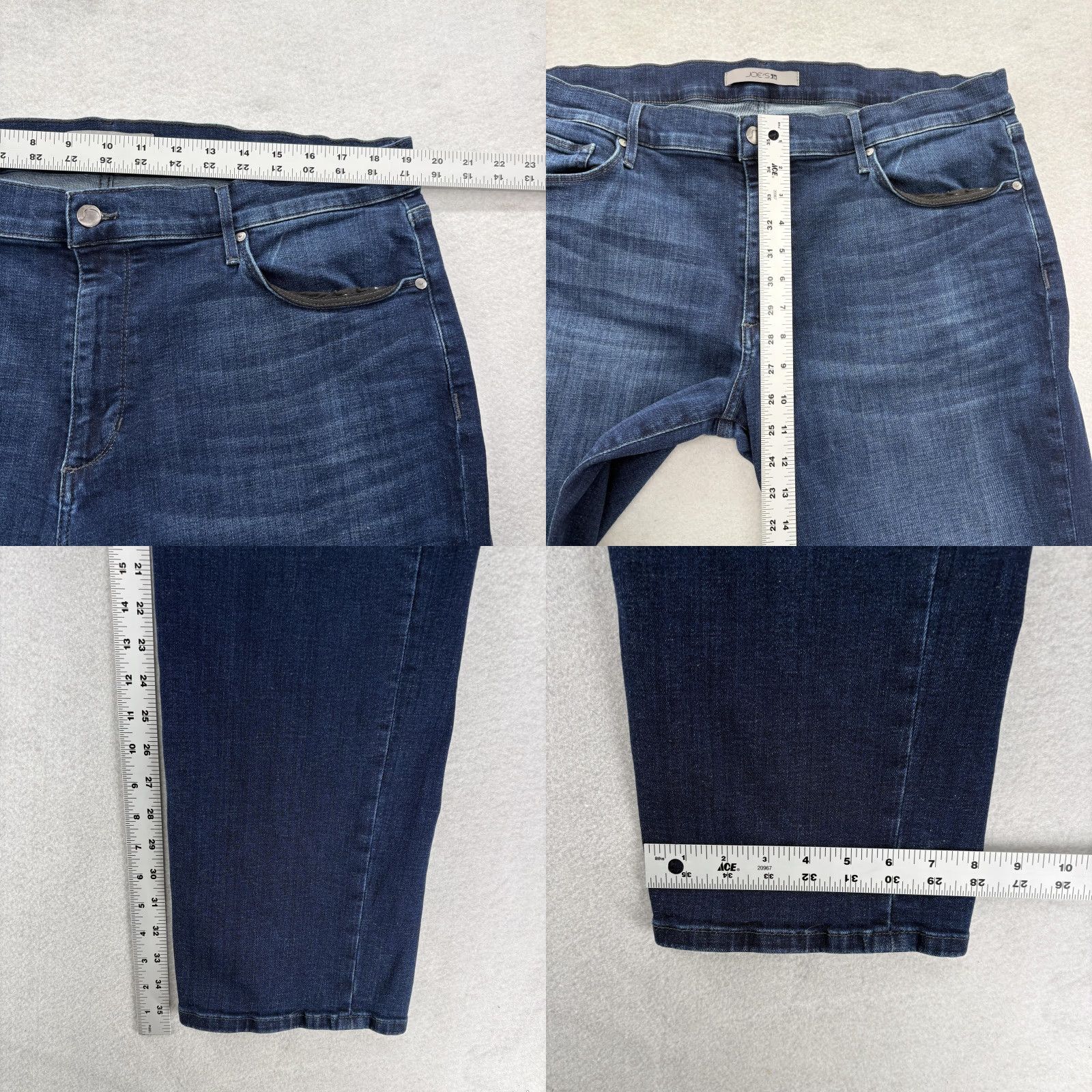 Vintage Joes Jeans Brixton Straight Narrow Mens 38x35 Blue Dark Wash Stretch Denim Pants Jeans Size US 38 / EU 54 - 8 Thumbnail