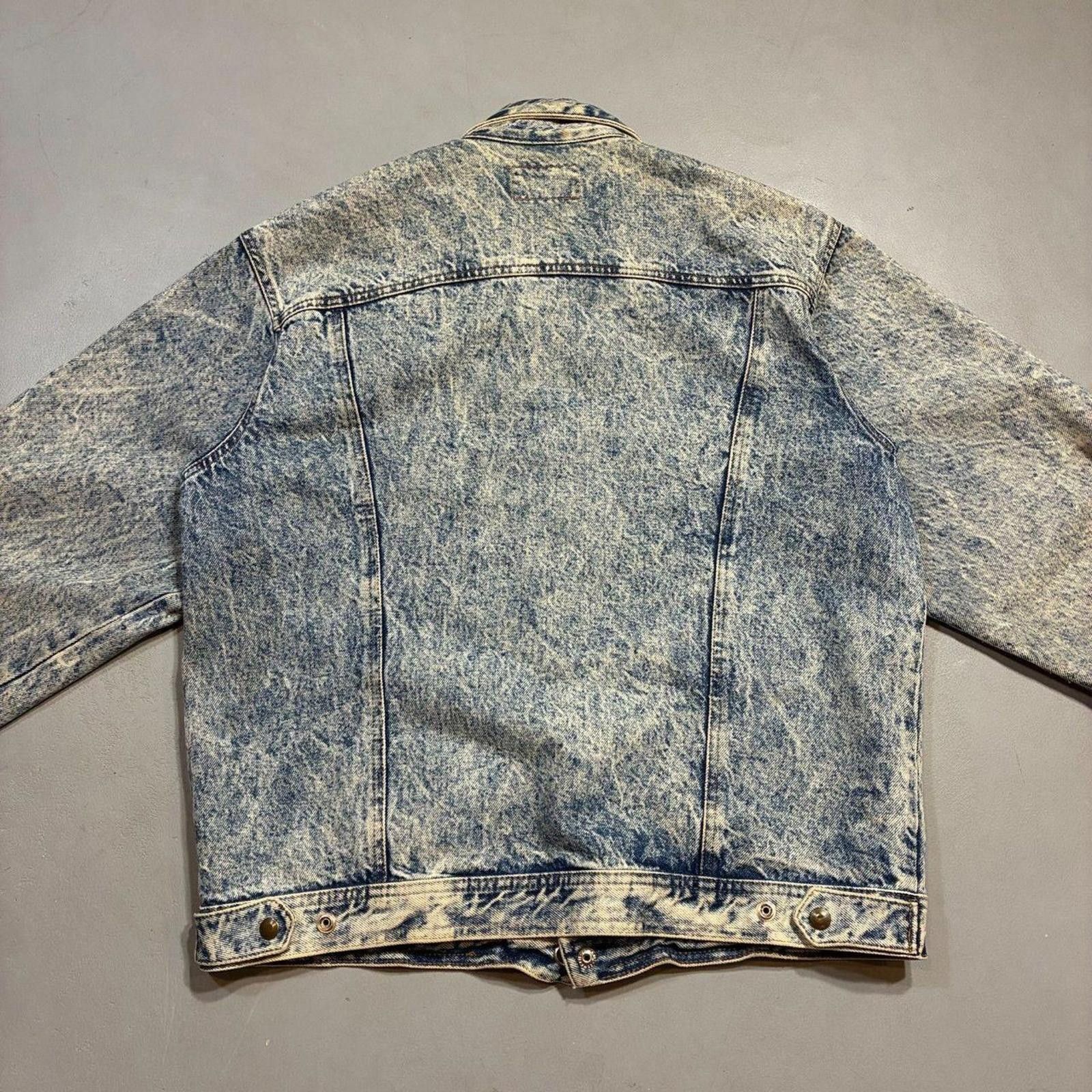 Other Vintage 80s Acid Wash Denim Trucker Jacket Made in Brazil Size US M / EU 48-50 / 2 - 4 Thumbnail
