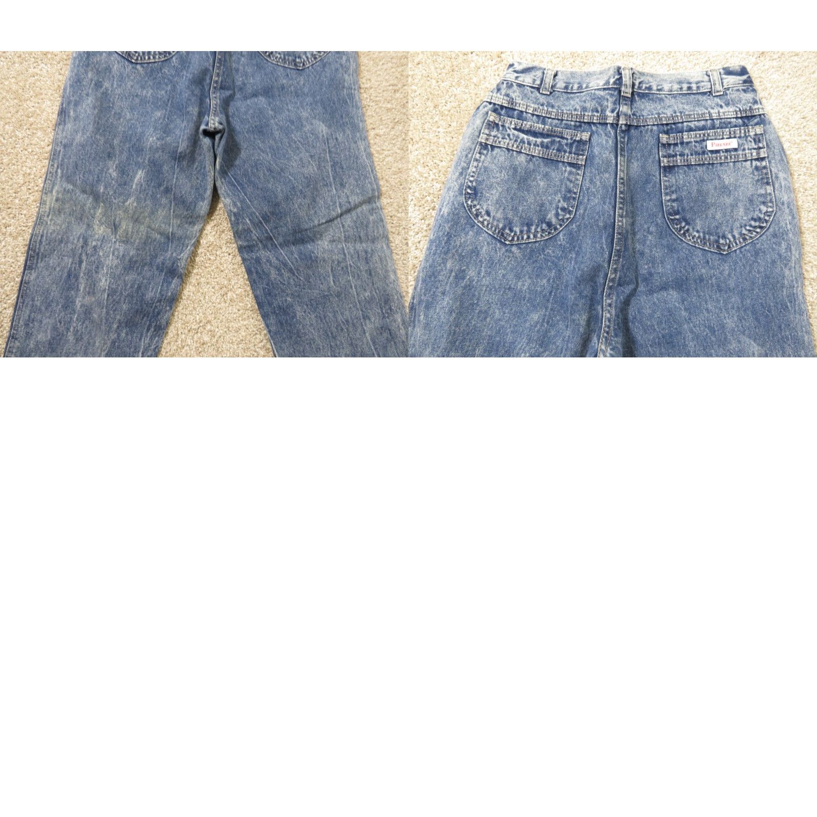 Denime VINTAGE Pizzazz High-Rise Mom Denim Jeans Women 9 28x28 Blue 1980s Straight 4-Pocket Western Cowboy Casual Mens Womens Girls Boys Size 30" / US 8 / IT 44 - 9 Thumbnail