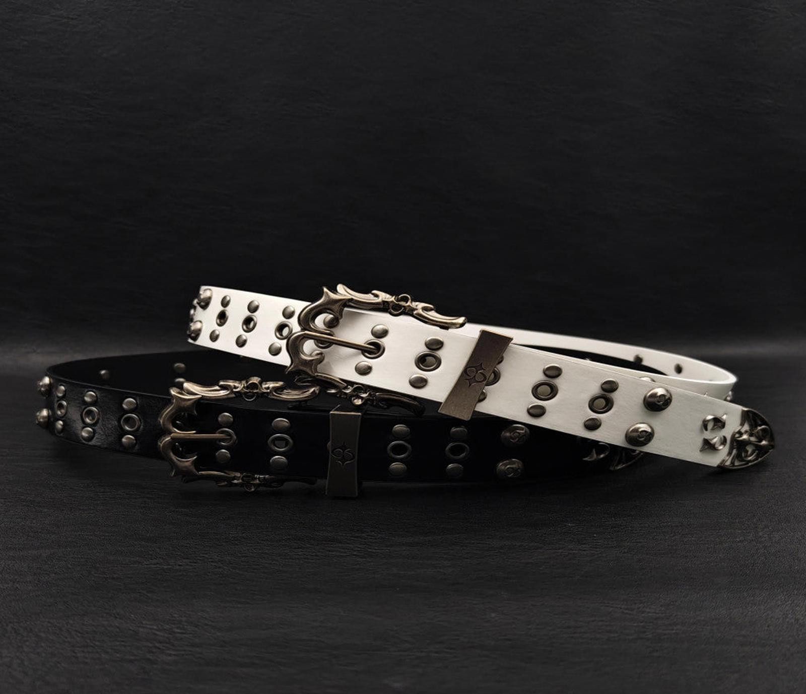 Other Studded Belt with Decorative Buckle Size ONE SIZE - 7 Thumbnail