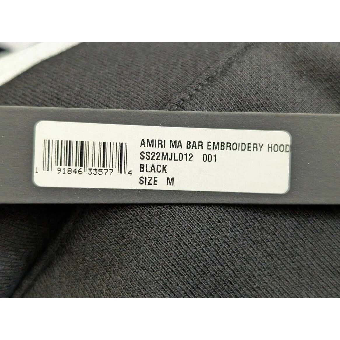 Amiri o1rshd1 MA Bar Embroidery Hoodie in Black Size US M / EU 48-50 / 2 - 20 Thumbnail