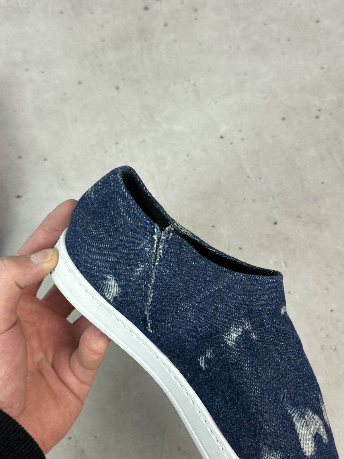 Stella McCartney Stella McCartney Blue Denim Made in Italy Slip-on Sneakers Size US 7 / IT 37 - 8 Thumbnail