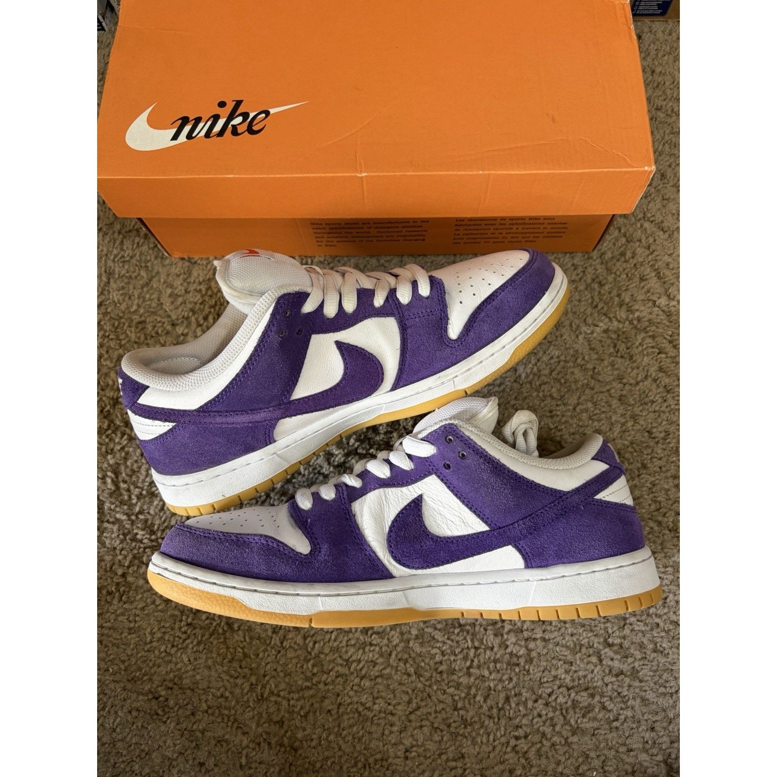 Nike Size 9.5 - Nike SB Dunk Low Pro ISO Court Purple DV5464-500 Size US 9.5 / EU 42-43 - 3 Thumbnail