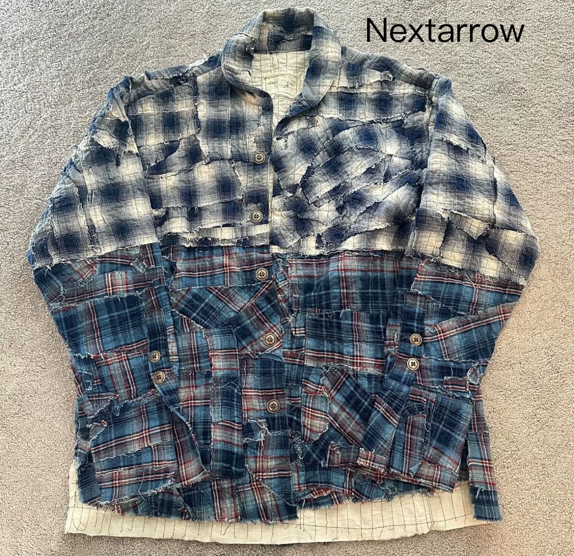 Greg Lauren patchwork shirt2412-Nextarrow